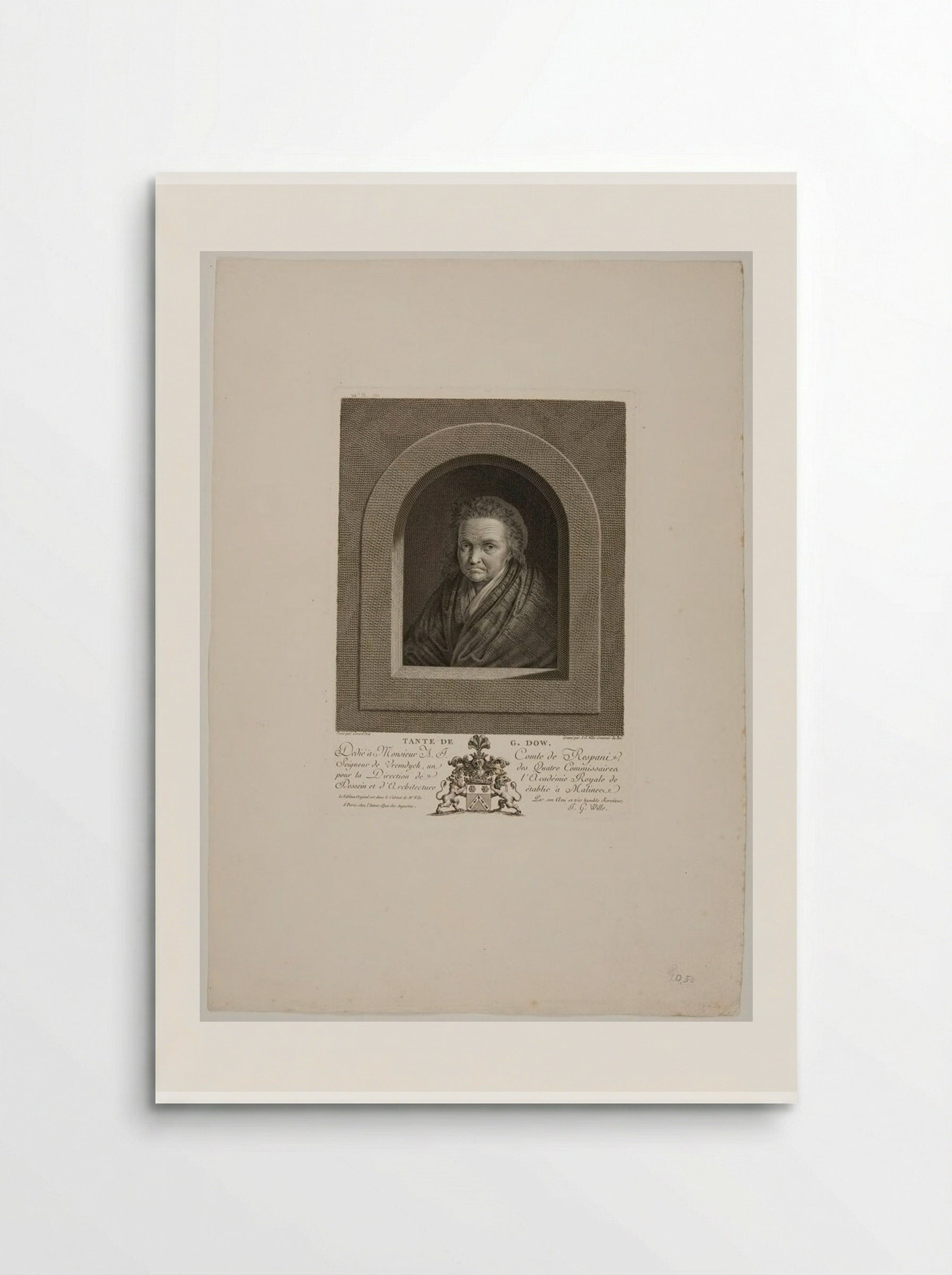 Aunt of Gerard Dou - Johann Georg Wille - Poster