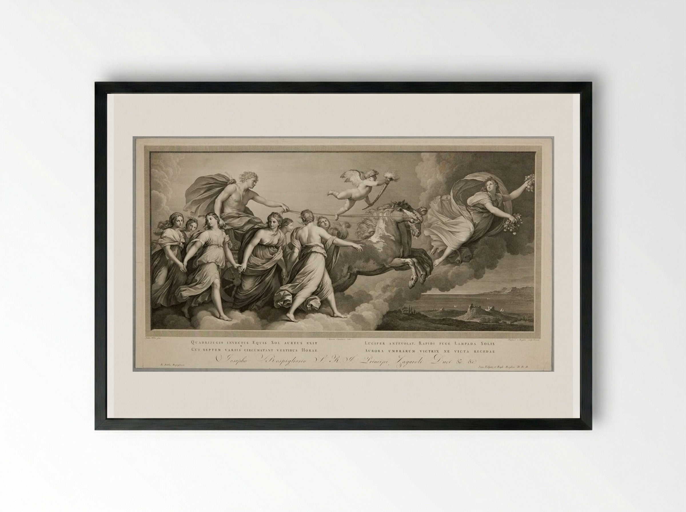 Aurora - Raphael Morghen - Framed Print Black