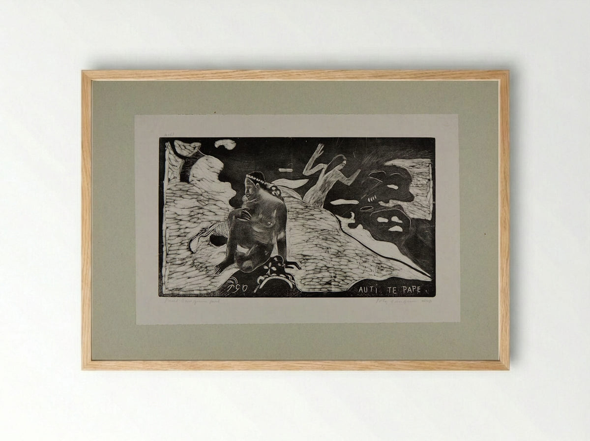 Auti te Pape - Paul Gauguin - Framed Print Wood