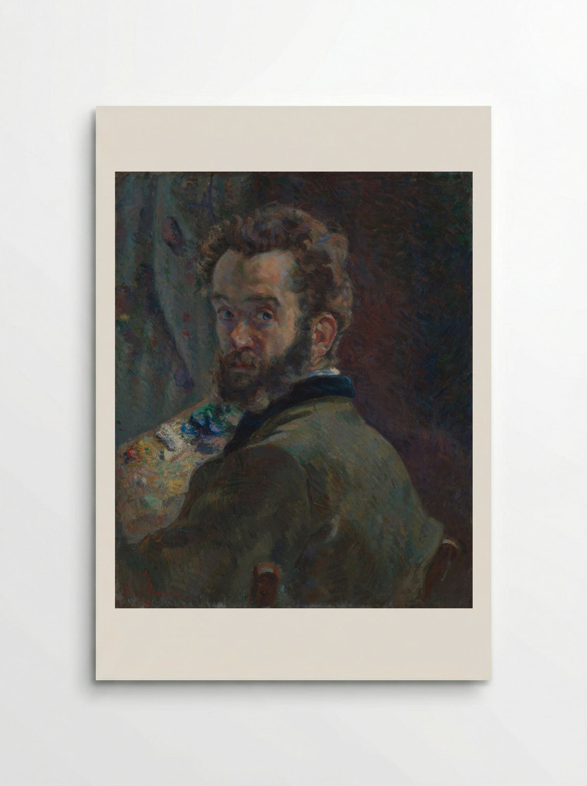 Autoportrait au chevalet (Armand Guillaumin) - Armand Guillaumin - Poster