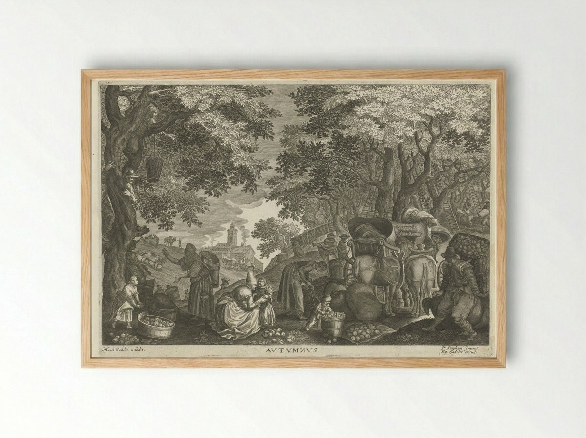 Autumn (Herfst) - Aegidius Sadeler (II) - Framed Print Wood