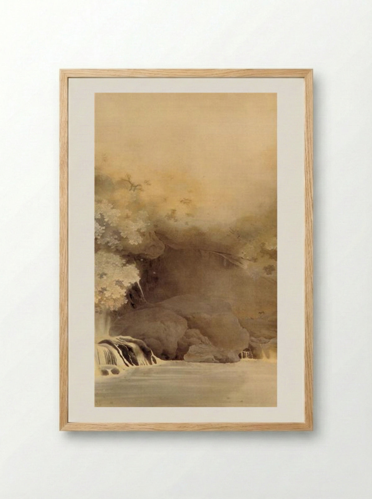 Autumn Landscape with Coloured Leaves - Hishida Shunso - Framed Print Wood