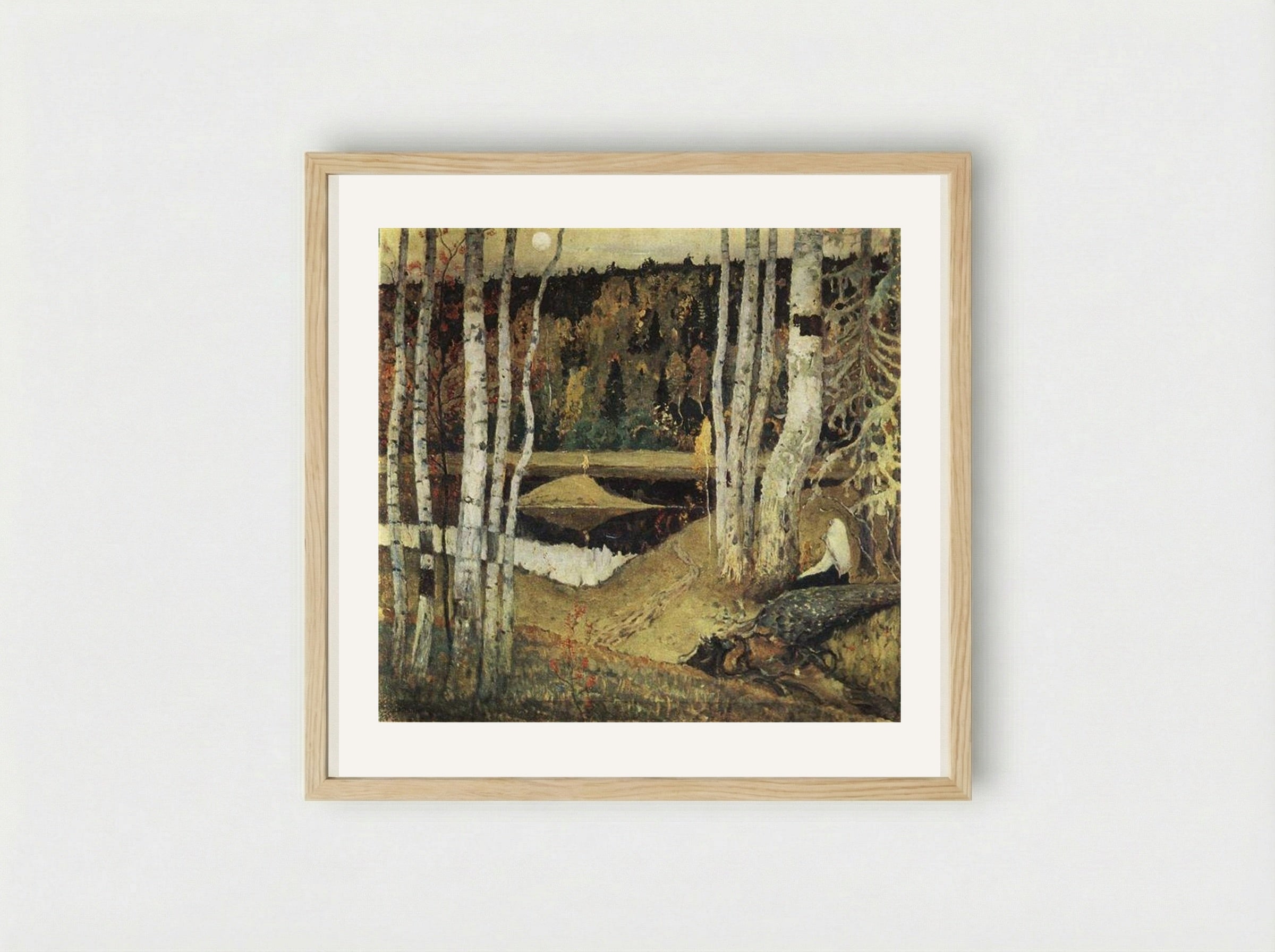 Autumn Landscape - Mikhail Nesterov - Framed Print Wood