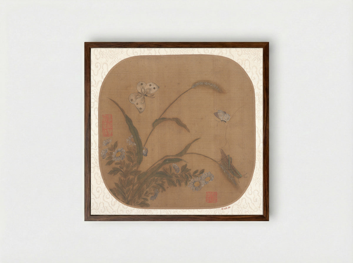 Autumn Splendor - Gong Jufi - Framed Print Dark Wood