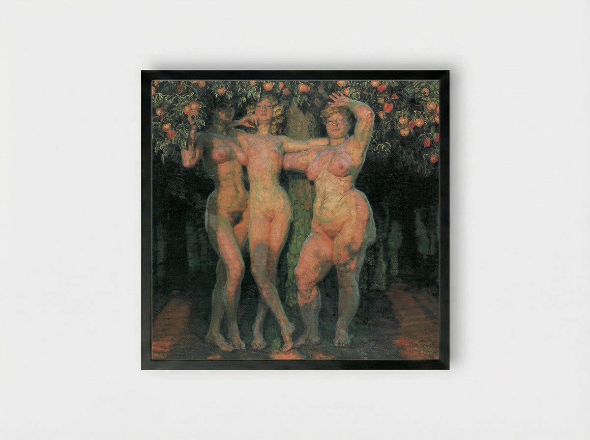 Autumn Sun, Three Goddesses - Frantisek Kupka - Framed Print Black