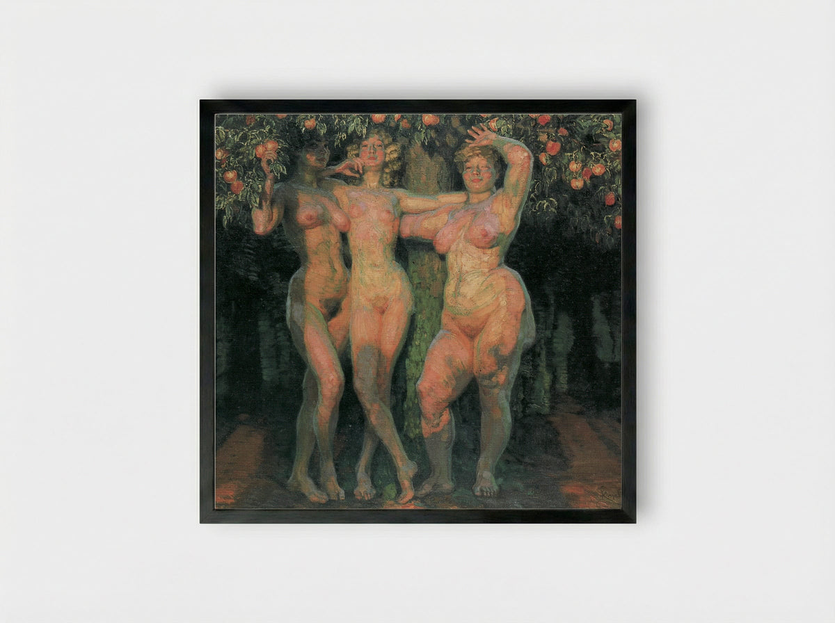 Autumn Sun, Three Goddesses - Frantisek Kupka - Framed Print Black