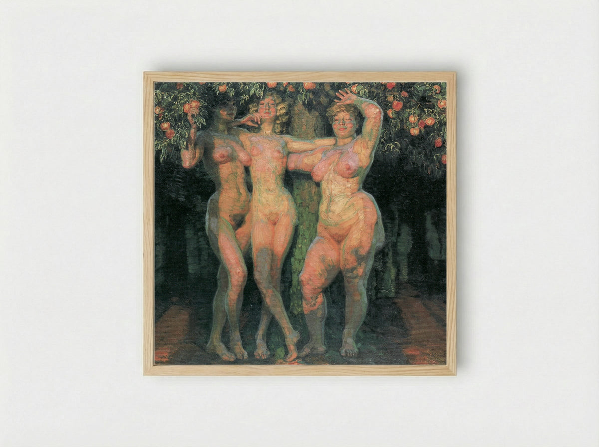 Autumn Sun, Three Goddesses - Frantisek Kupka - Framed Print Wood
