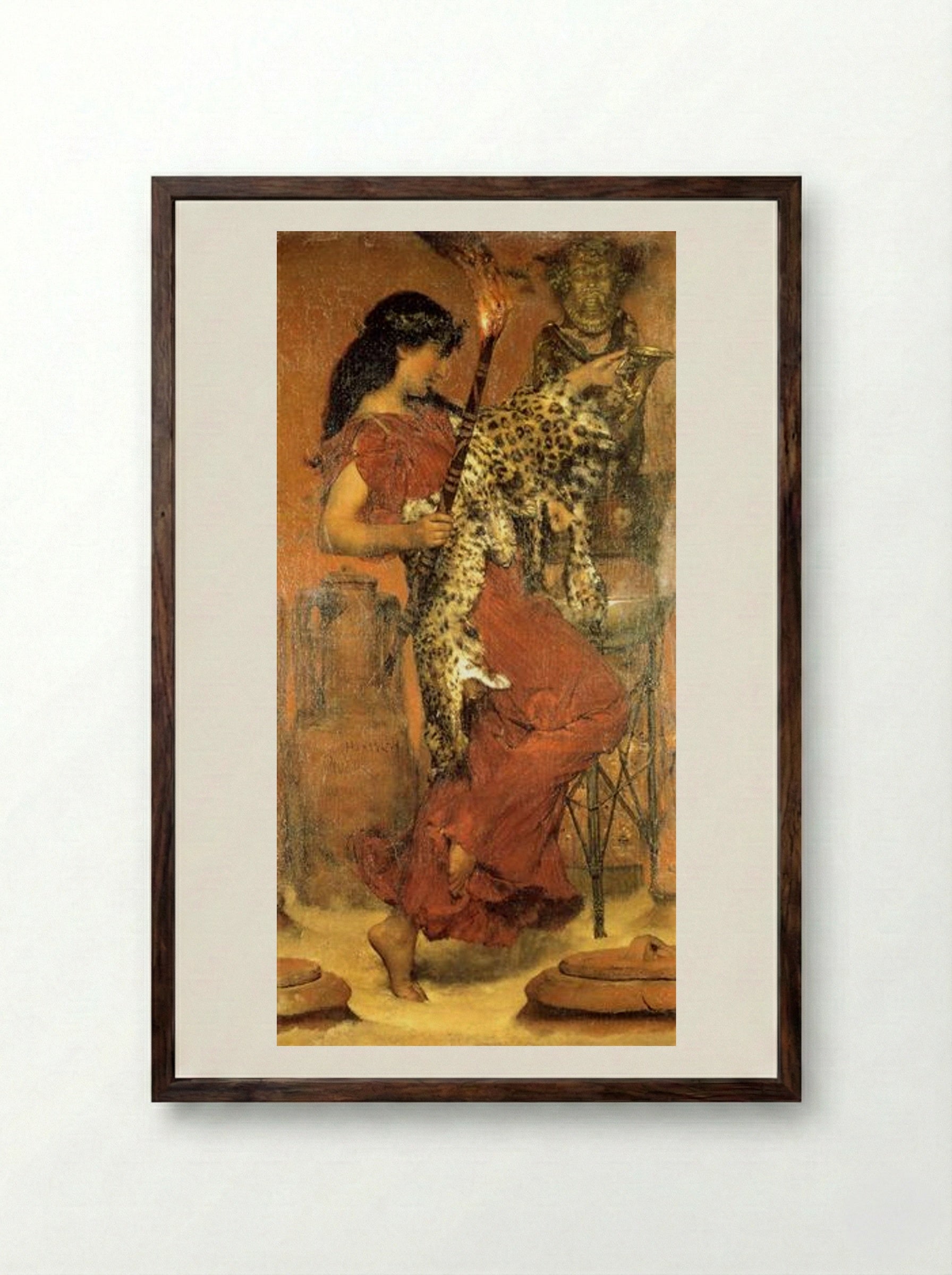 Autumn Vintage Festival - Sir Lawrence Alma-Tadema - Framed Print Dark Wood