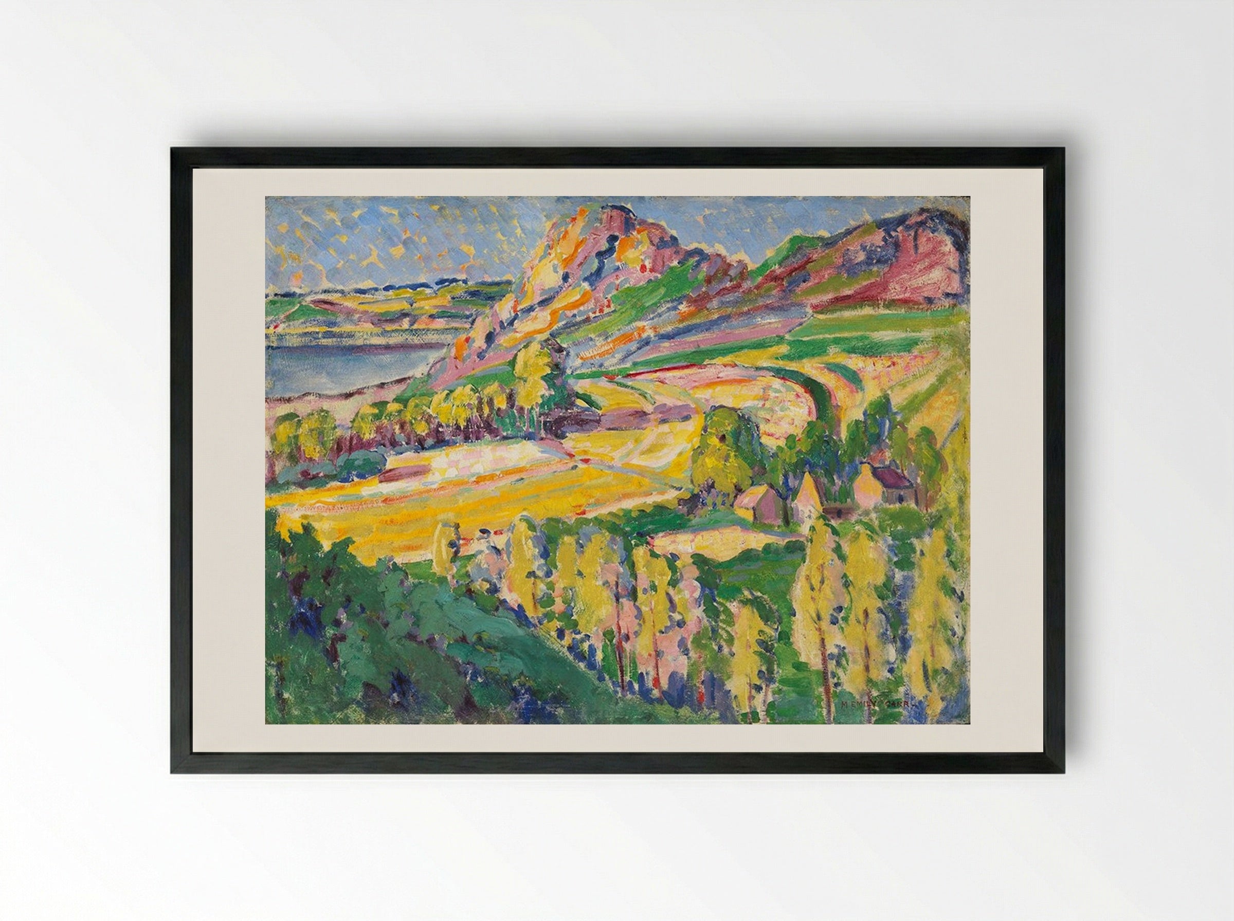 Autumn in France - Emily Carr - Framed Print Black