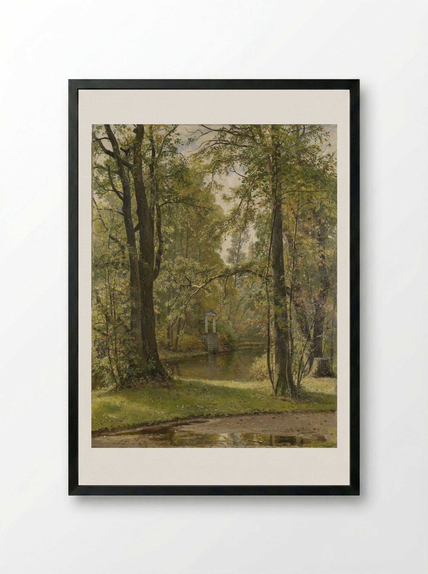 Autumn - Ivan Shishkin - Framed Print Black