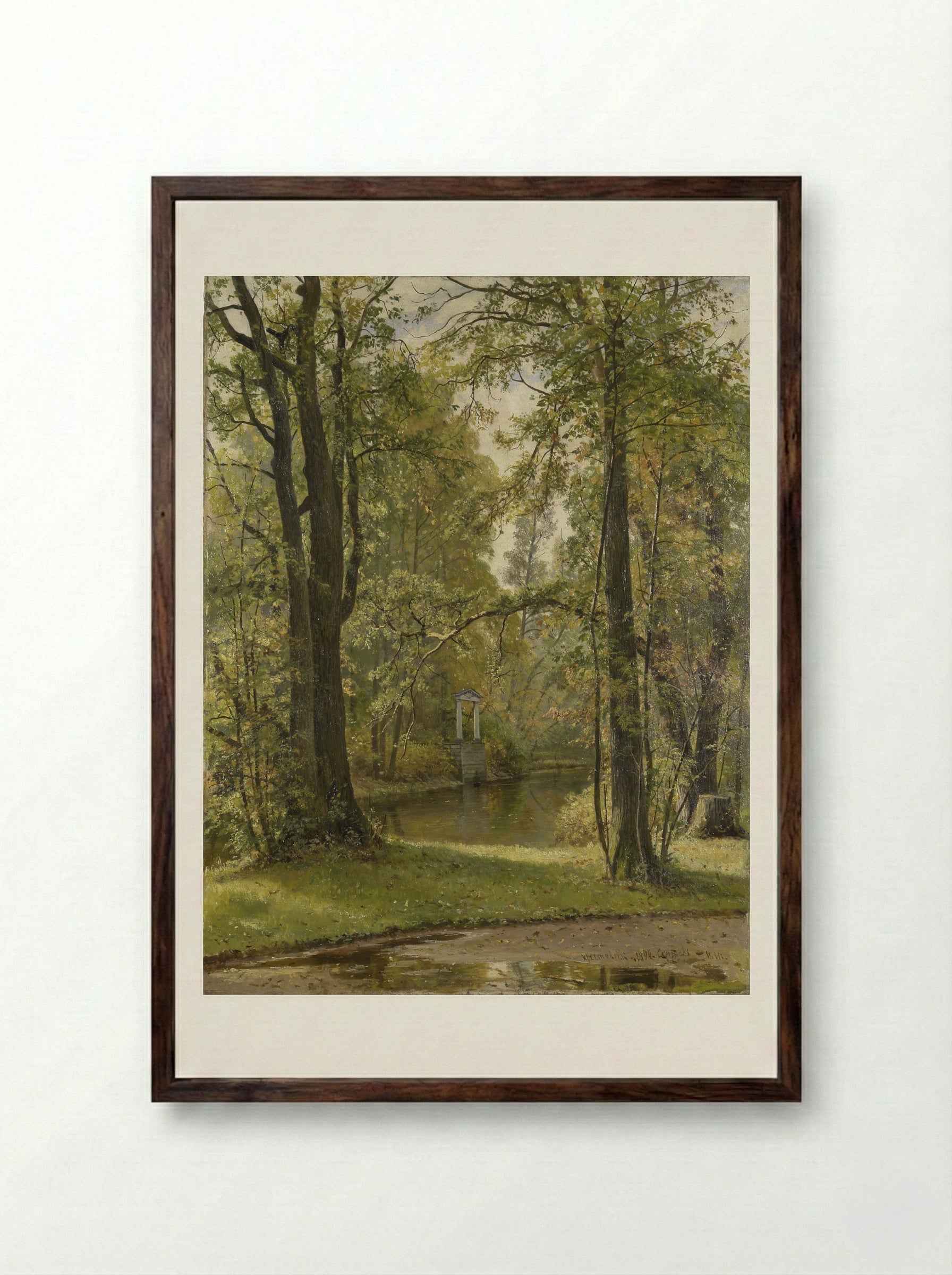 Autumn - Ivan Shishkin - Framed Print Dark Wood