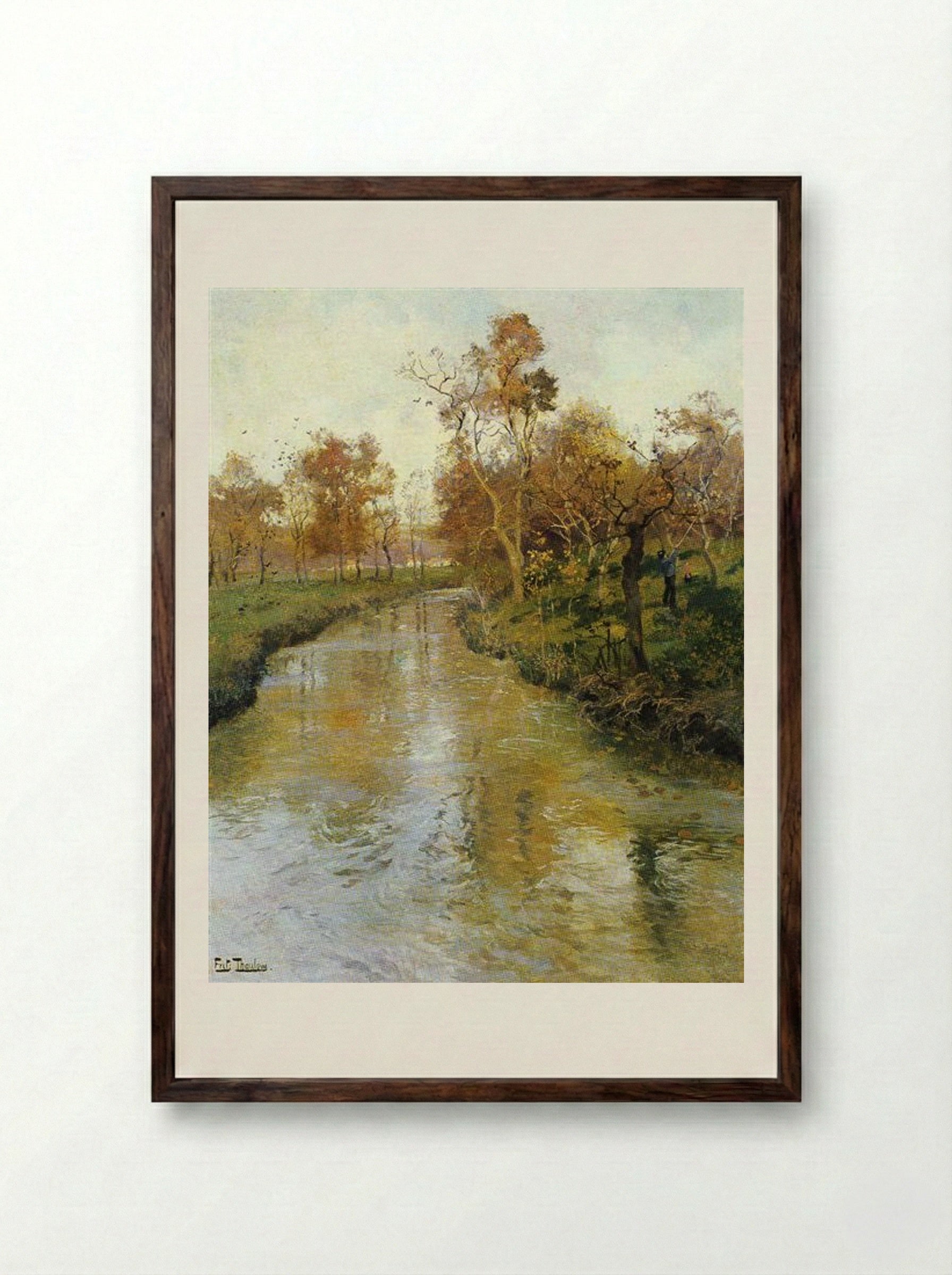 Autumn - Frits Thaulow - Framed Print Dark Wood