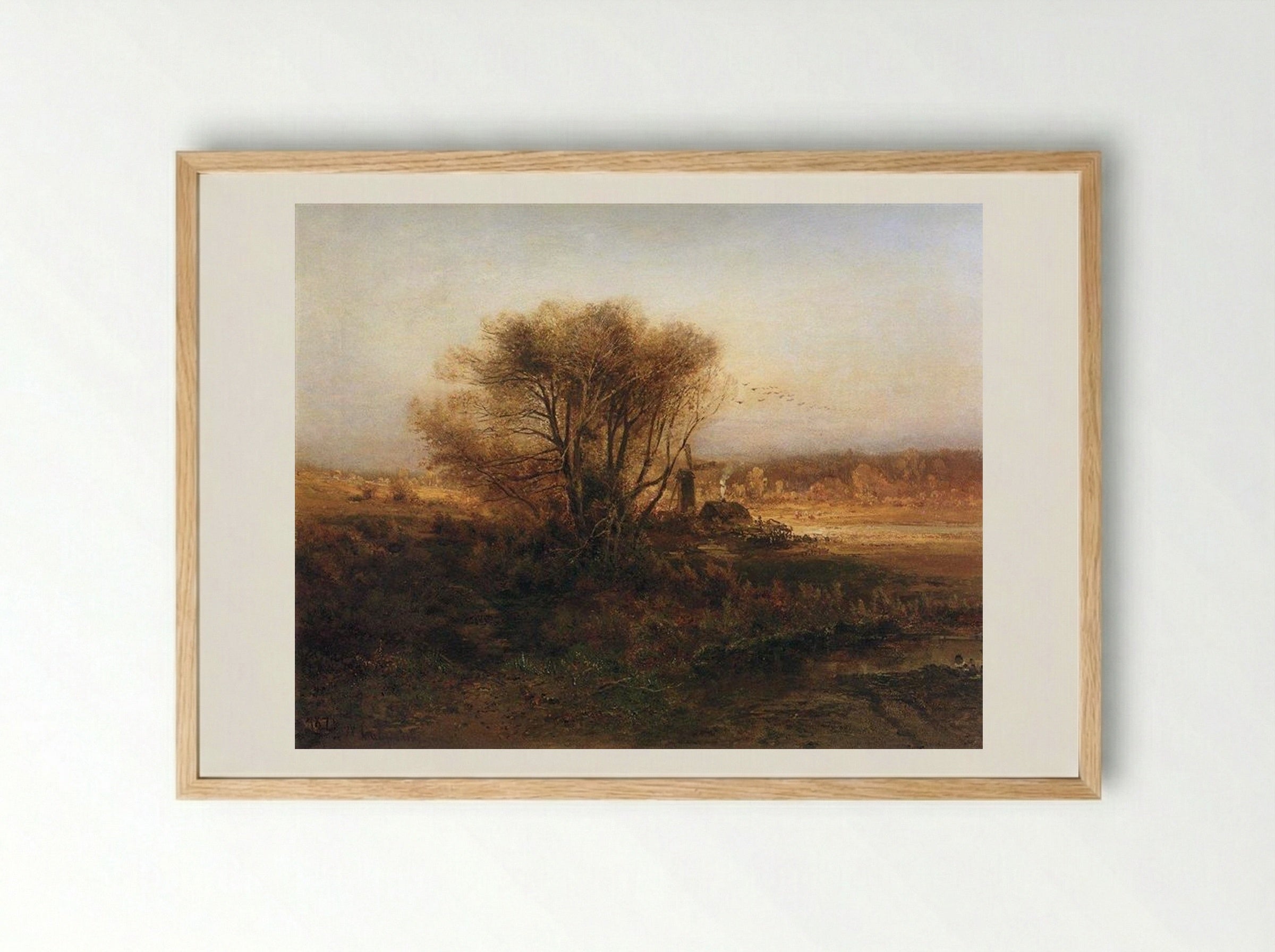 Autumn - Aleksey Savrasov - Framed Print Wood
