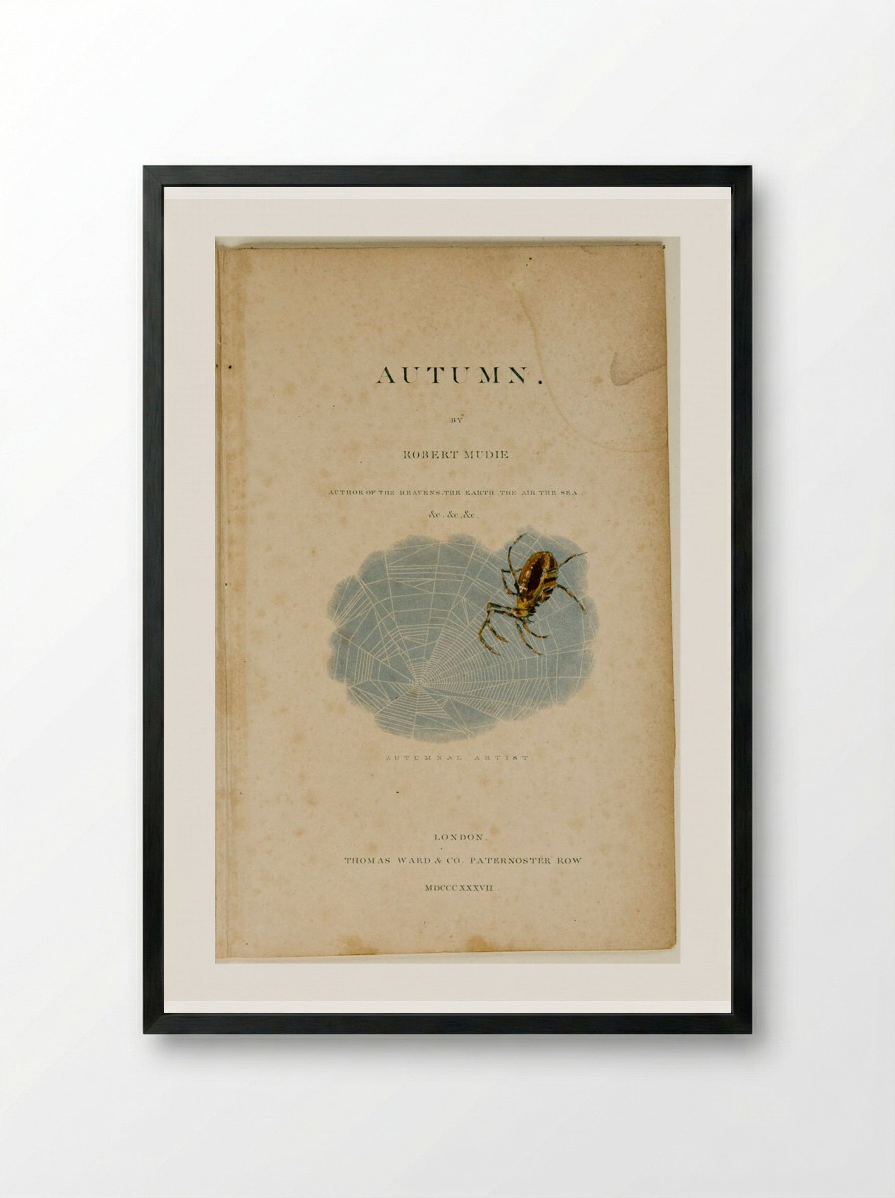 Autumnal Artist - George Baxter - Framed Print Black
