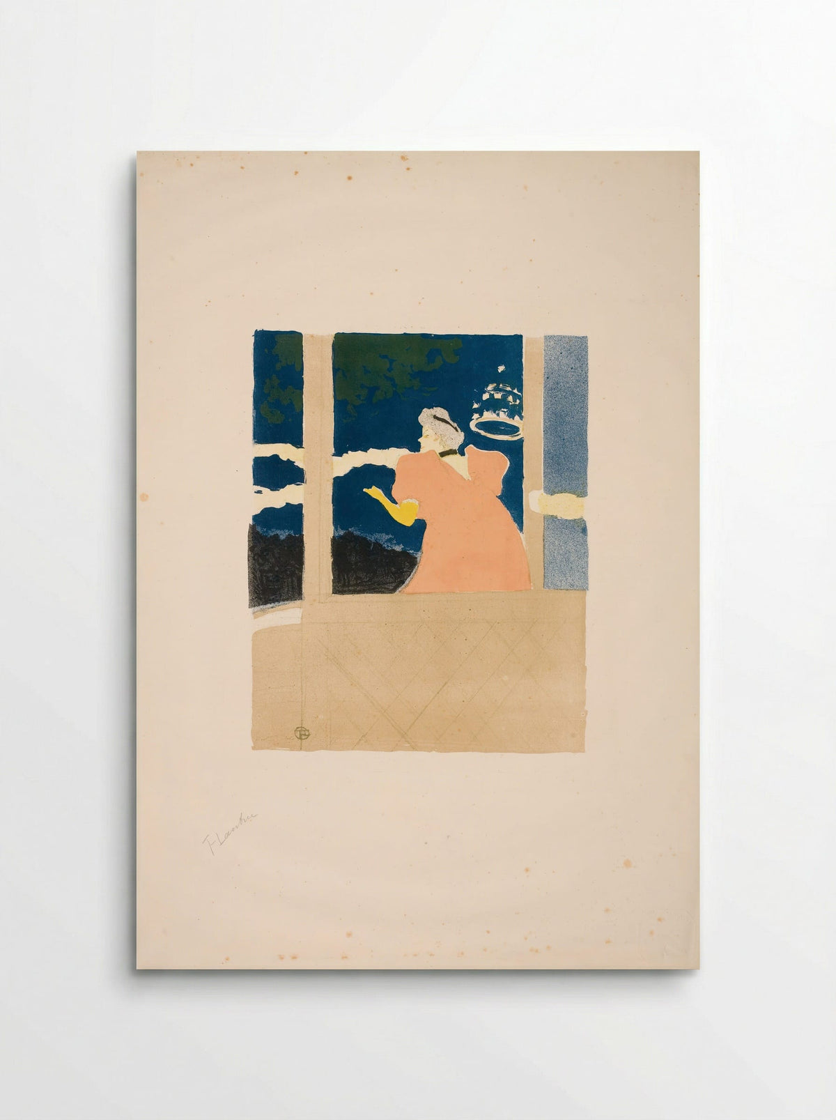 Aux Ambassadeurs - Chanteuse au café-concert - Henri de Toulouse-Lautrec - Poster