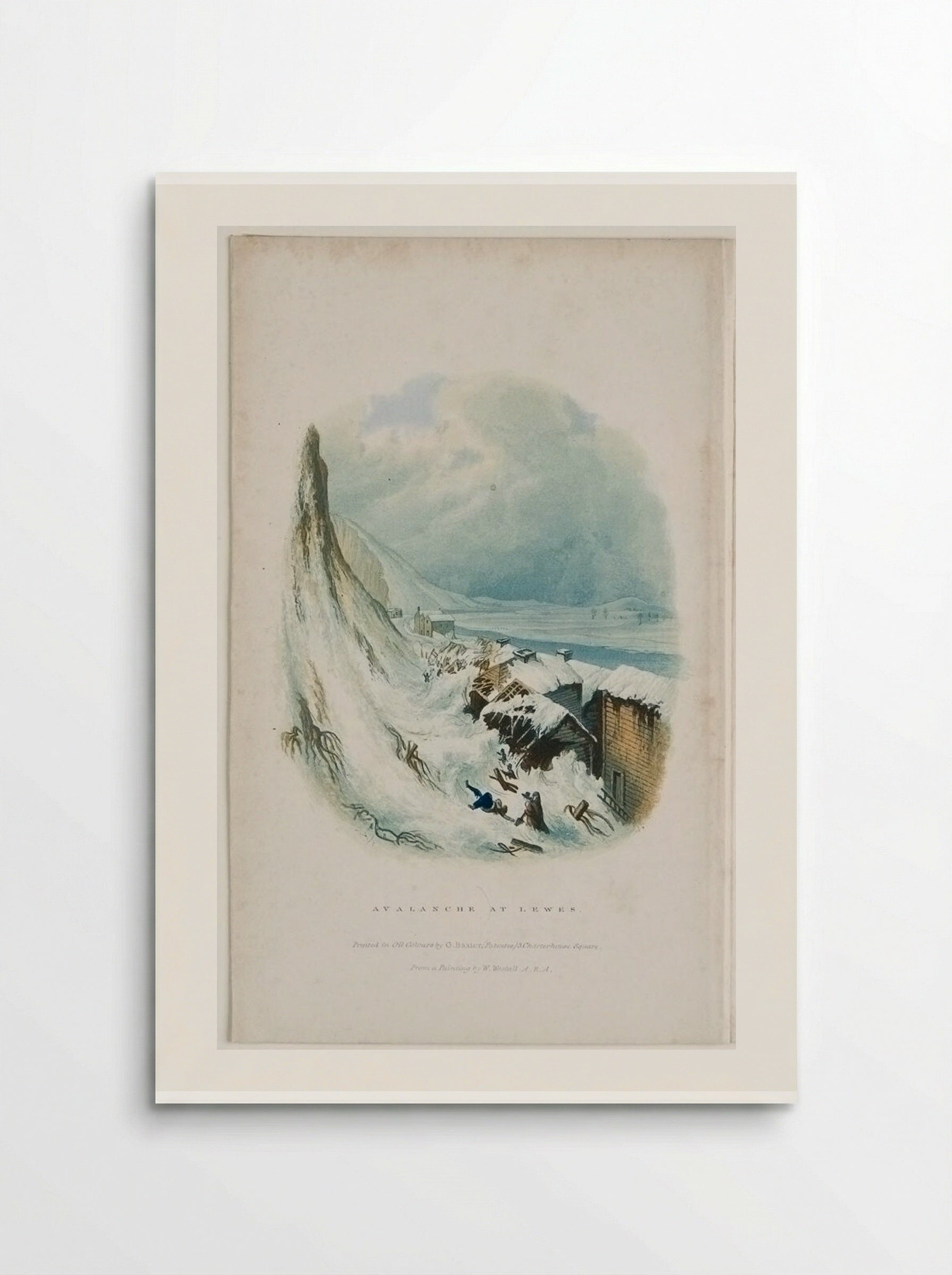 Avalanche at Lewes - George Baxter - Poster