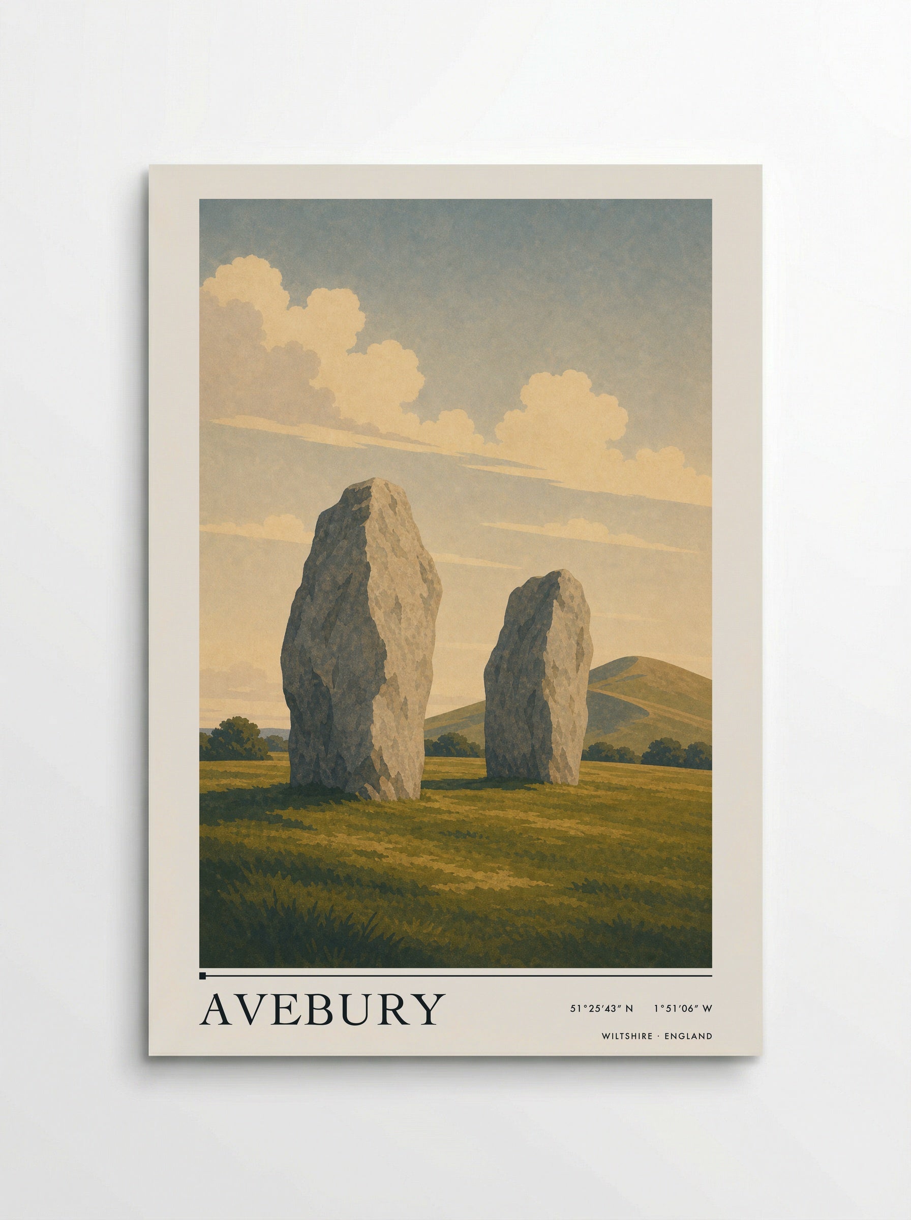 Avebury Wiltshire England Travel Poster - Poster