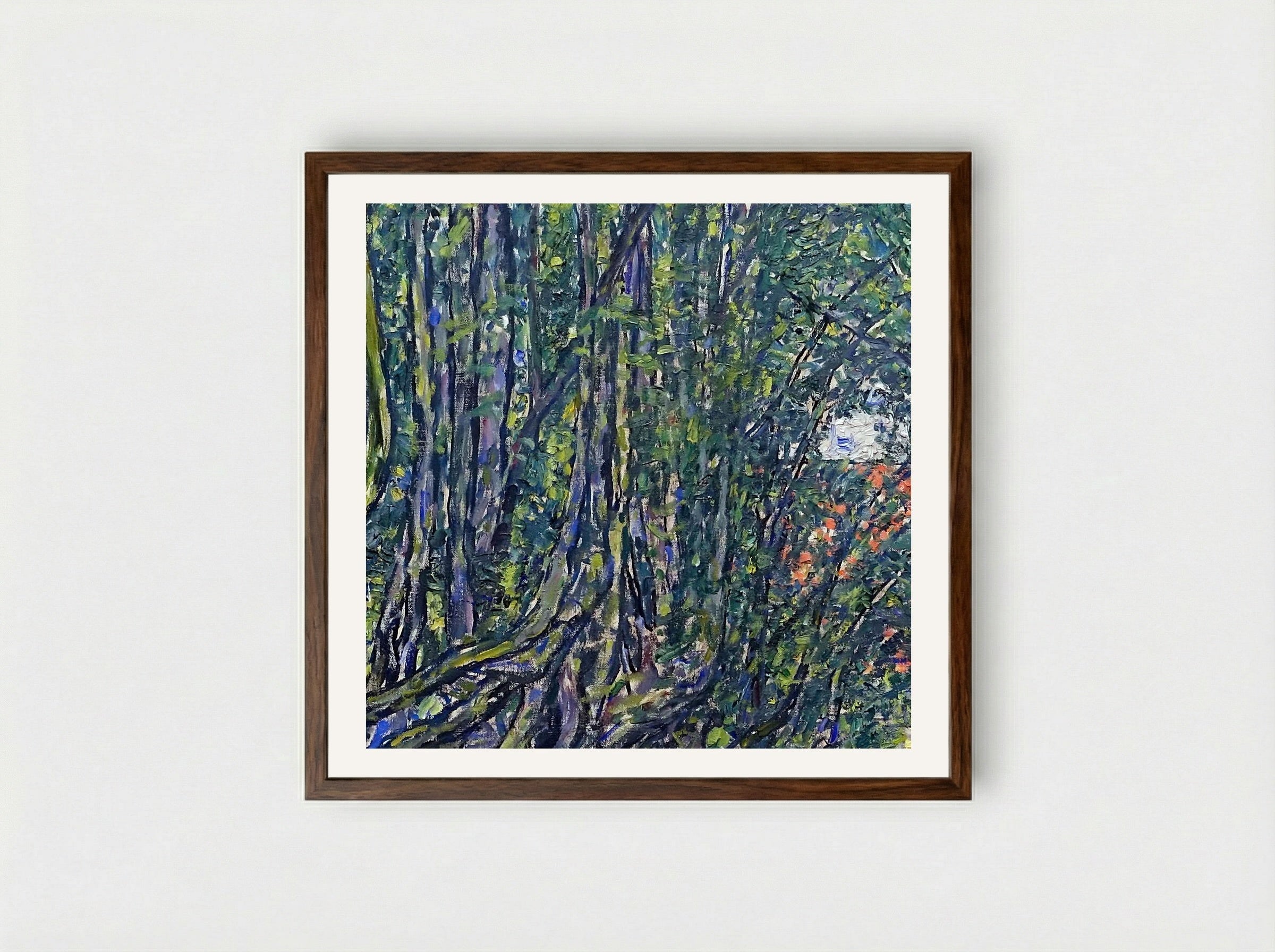 Avenue at Schloss Kammer - Gustav Klimt - Framed Print Dark Wood