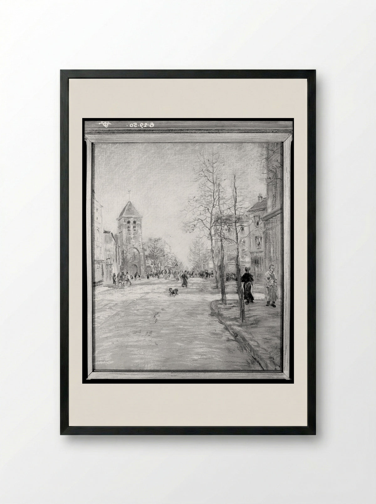 Avenue d'Orléans - Jean-François Raffaëlli - Framed Print Black