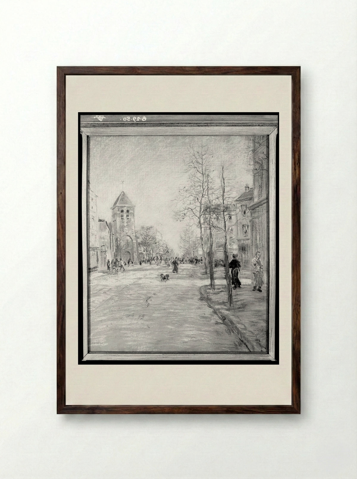 Avenue d'Orléans - Jean-François Raffaëlli - Framed Print Dark Wood