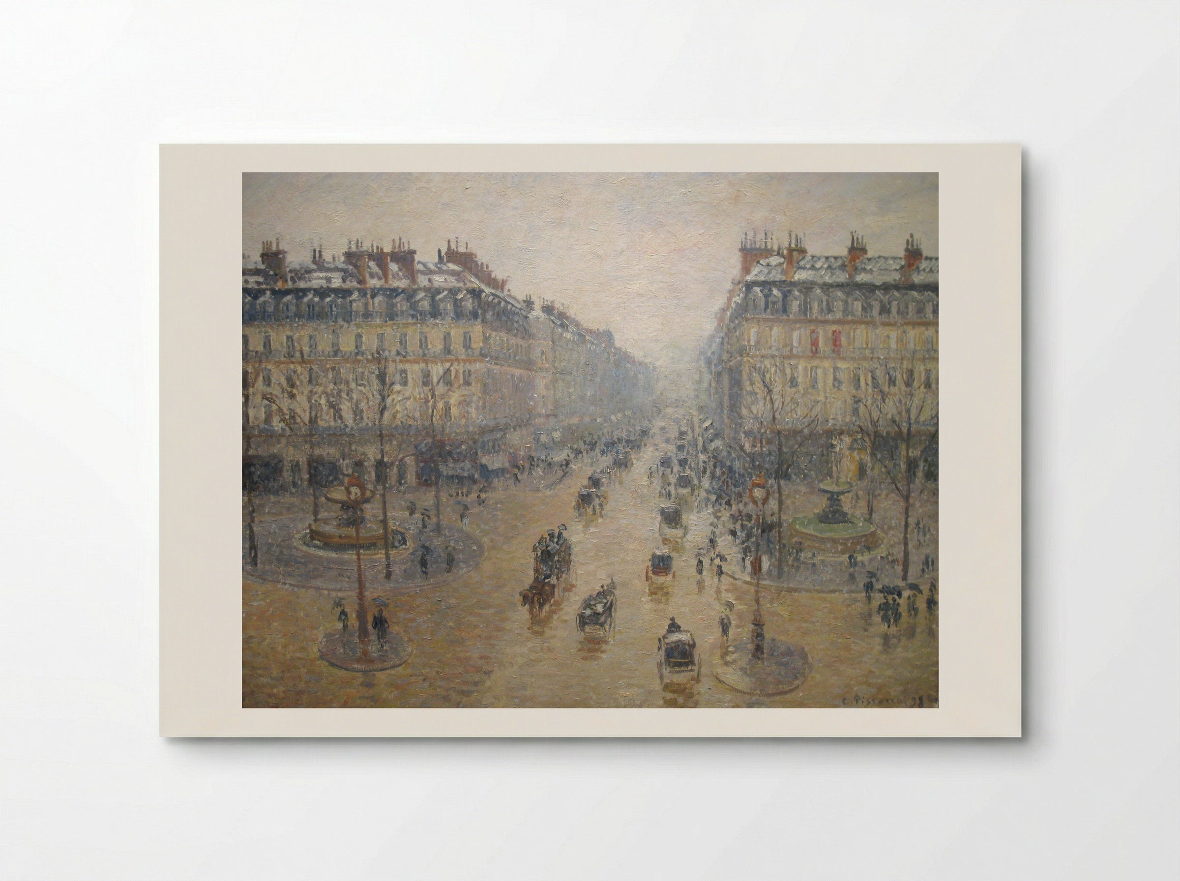 Avenue de l'Opera (Effect of Snow) - Camille Pissarro - Poster