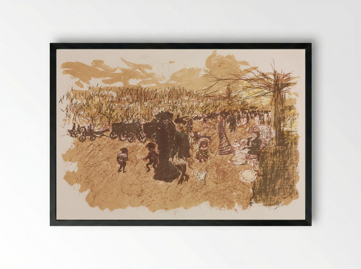 Avenue du Bois de Boulogne - Pierre Bonnard - Framed Print Black