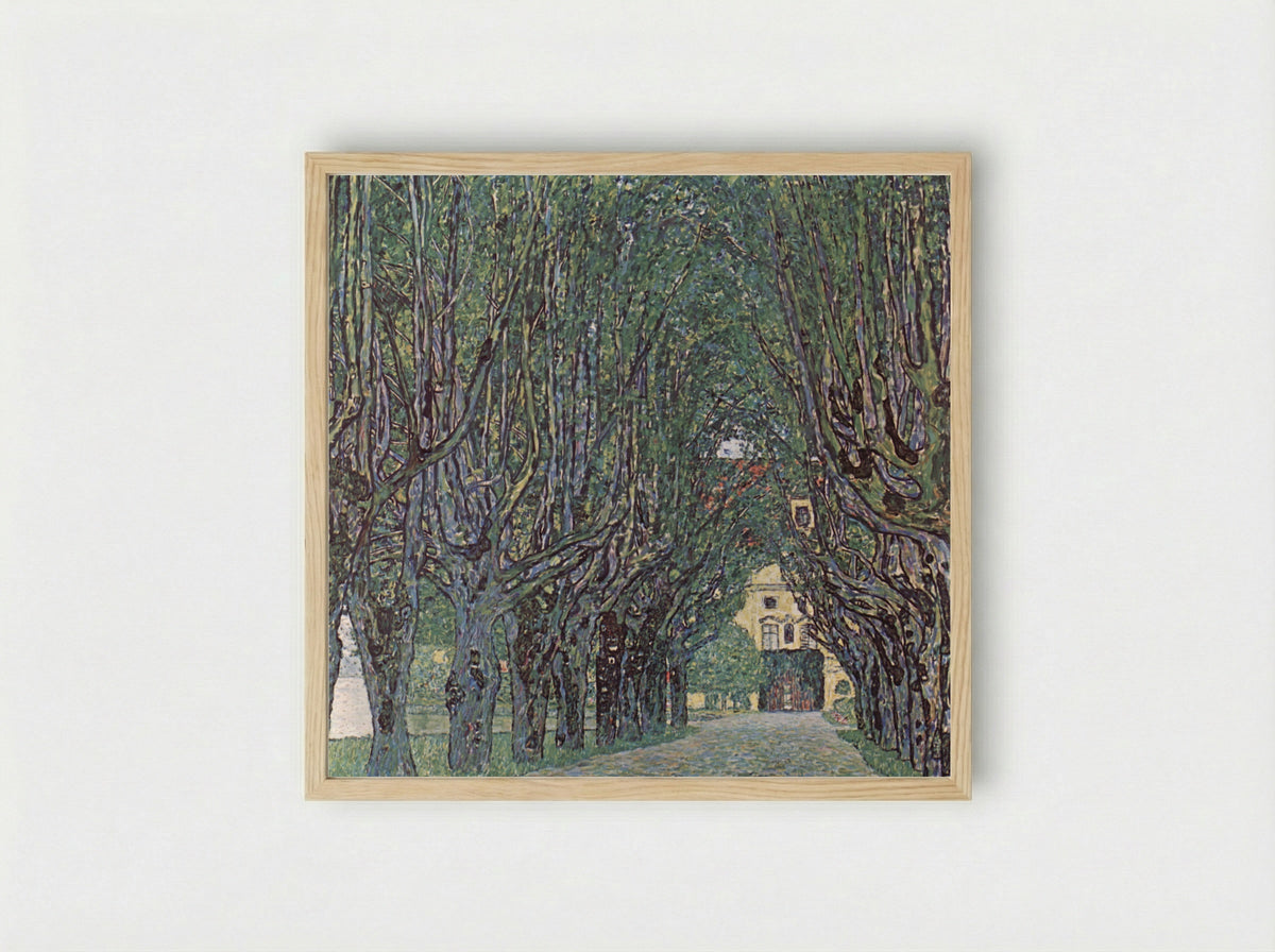 Avenue of Schloss Kammer Park - Gustav Klimt - Framed Print Wood