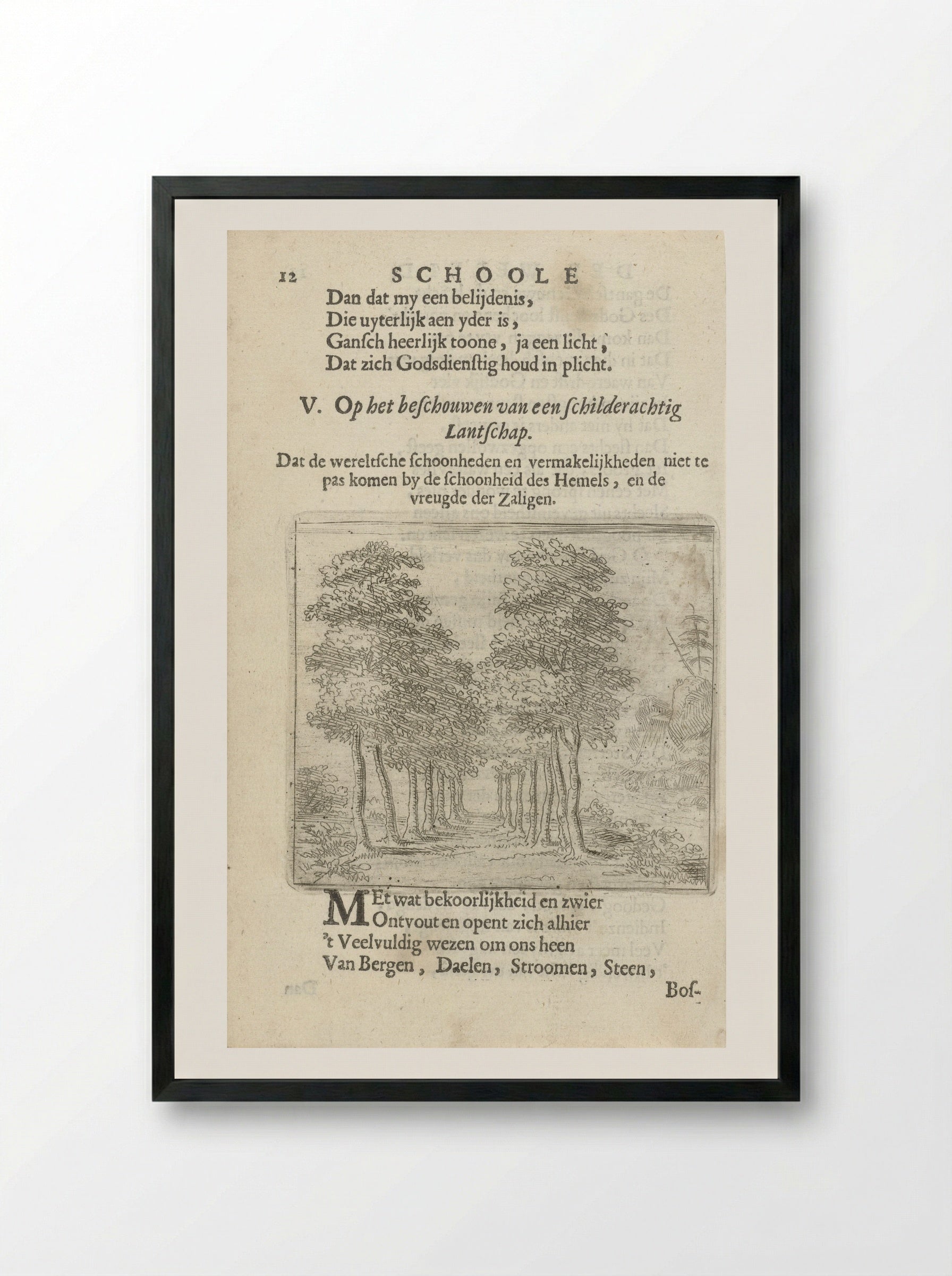 Avenue of Trees - Arnold Houbraken - Framed Print Black