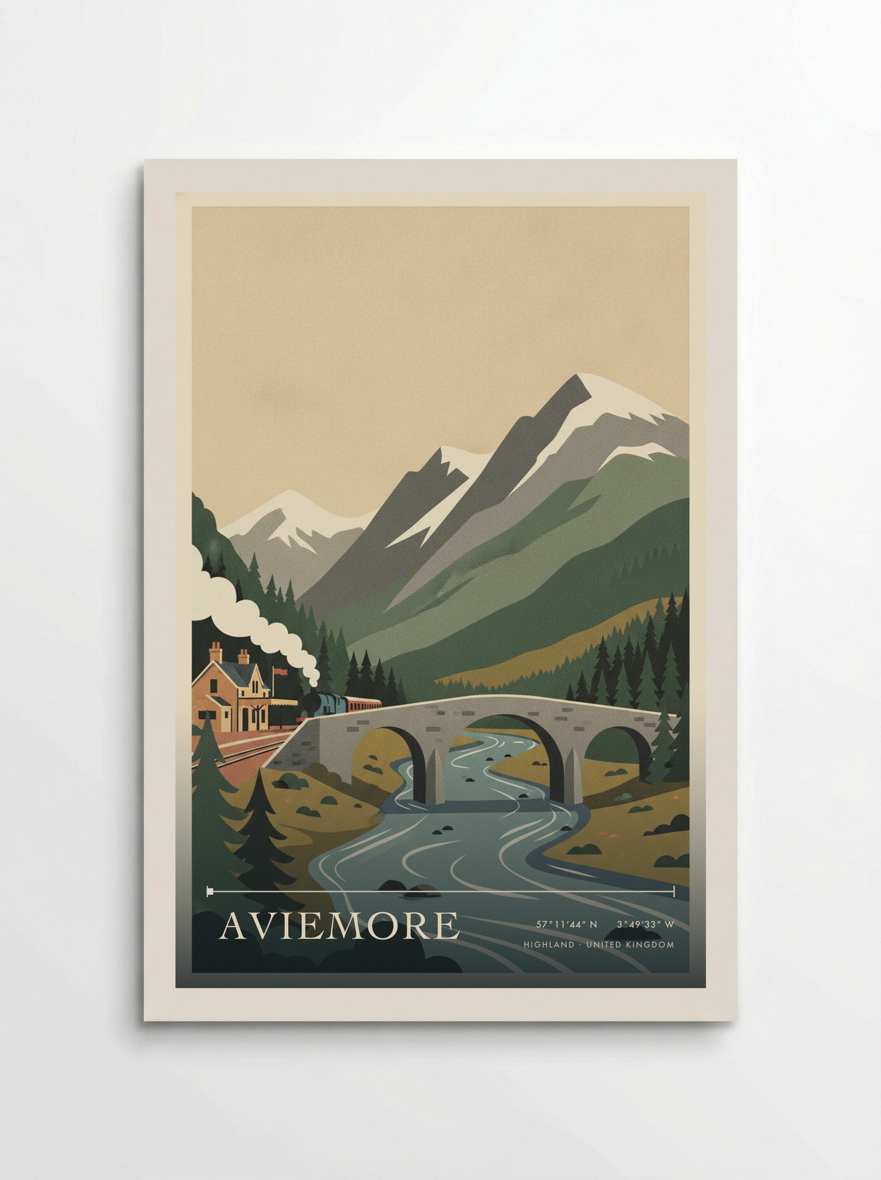 Aviemore Highland United Kingdom Travel Poster - Poster