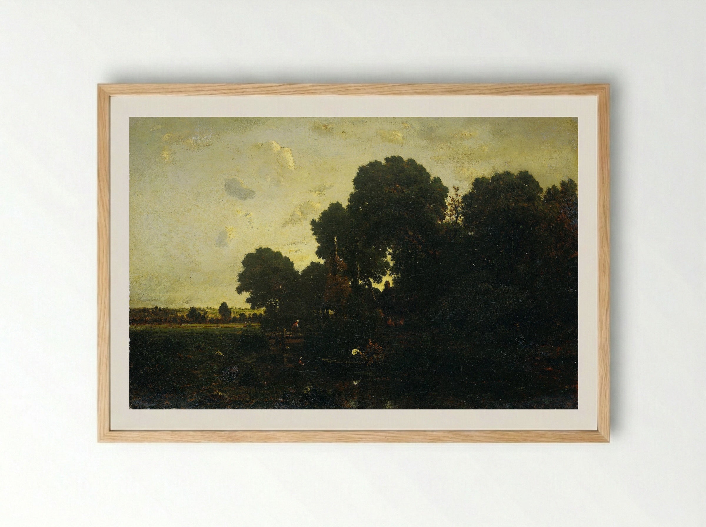 Avondschemering - Théodore Rousseau - Framed Print Wood