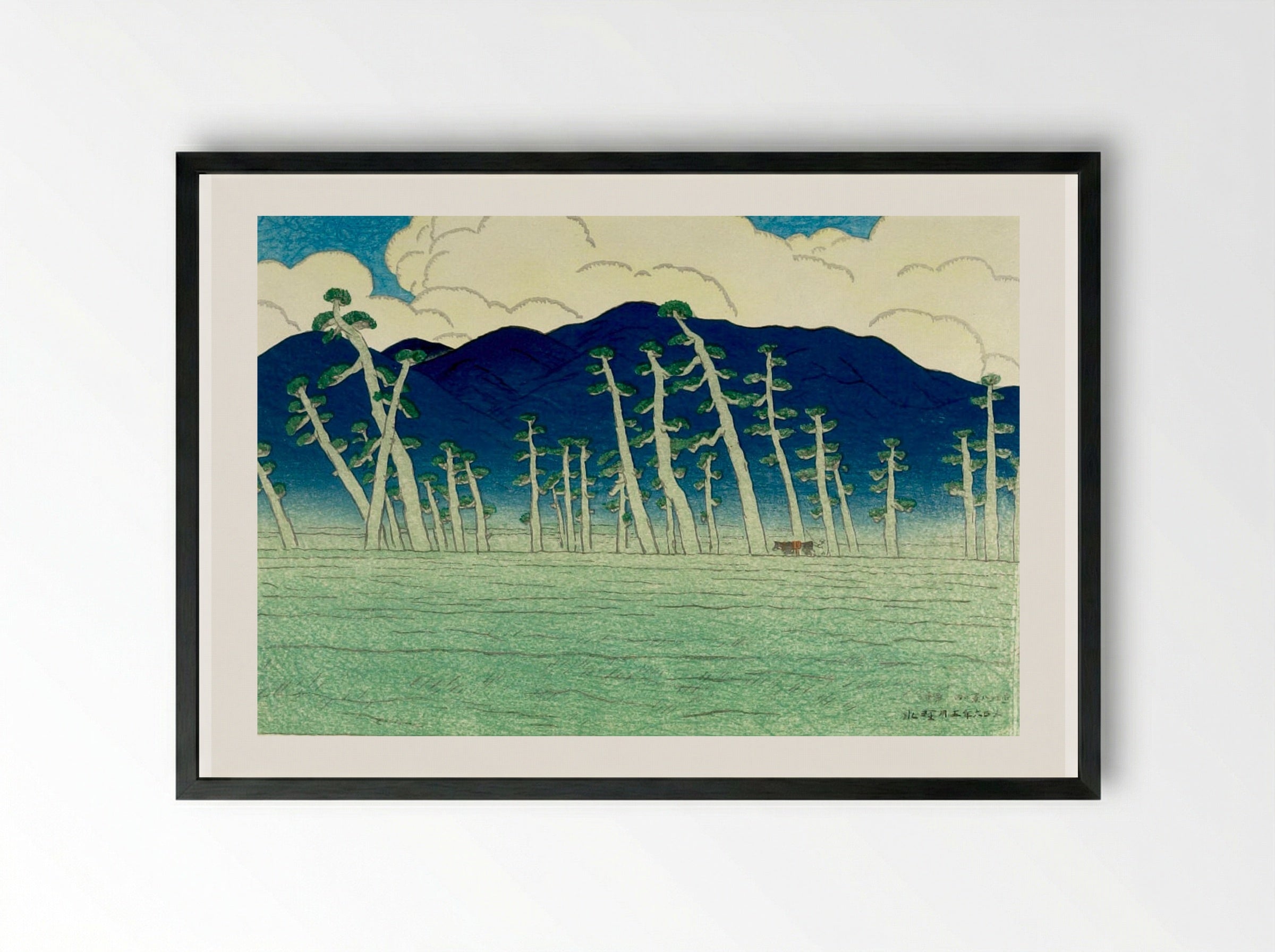 Awazu, from the series Eight Views of Lake Biwa - Itō Shinsui - Framed Print Black
