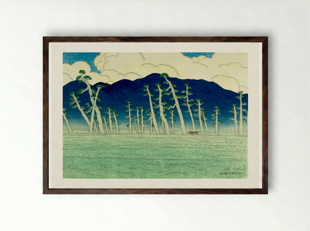 Awazu, from the series Eight Views of Lake Biwa - Itō Shinsui - Framed Print Dark Wood