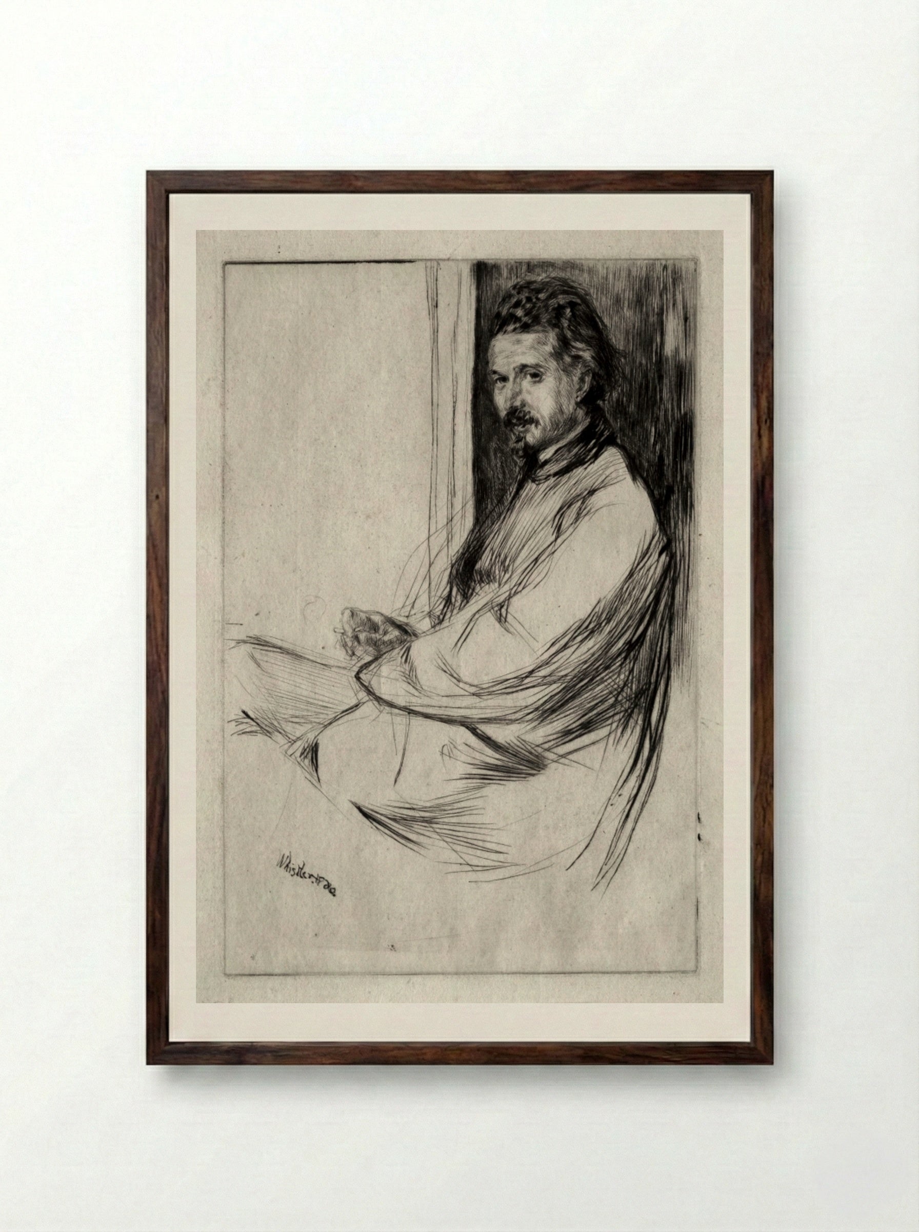 Axenfeld - James McNeill Whistler - Framed Print Dark Wood
