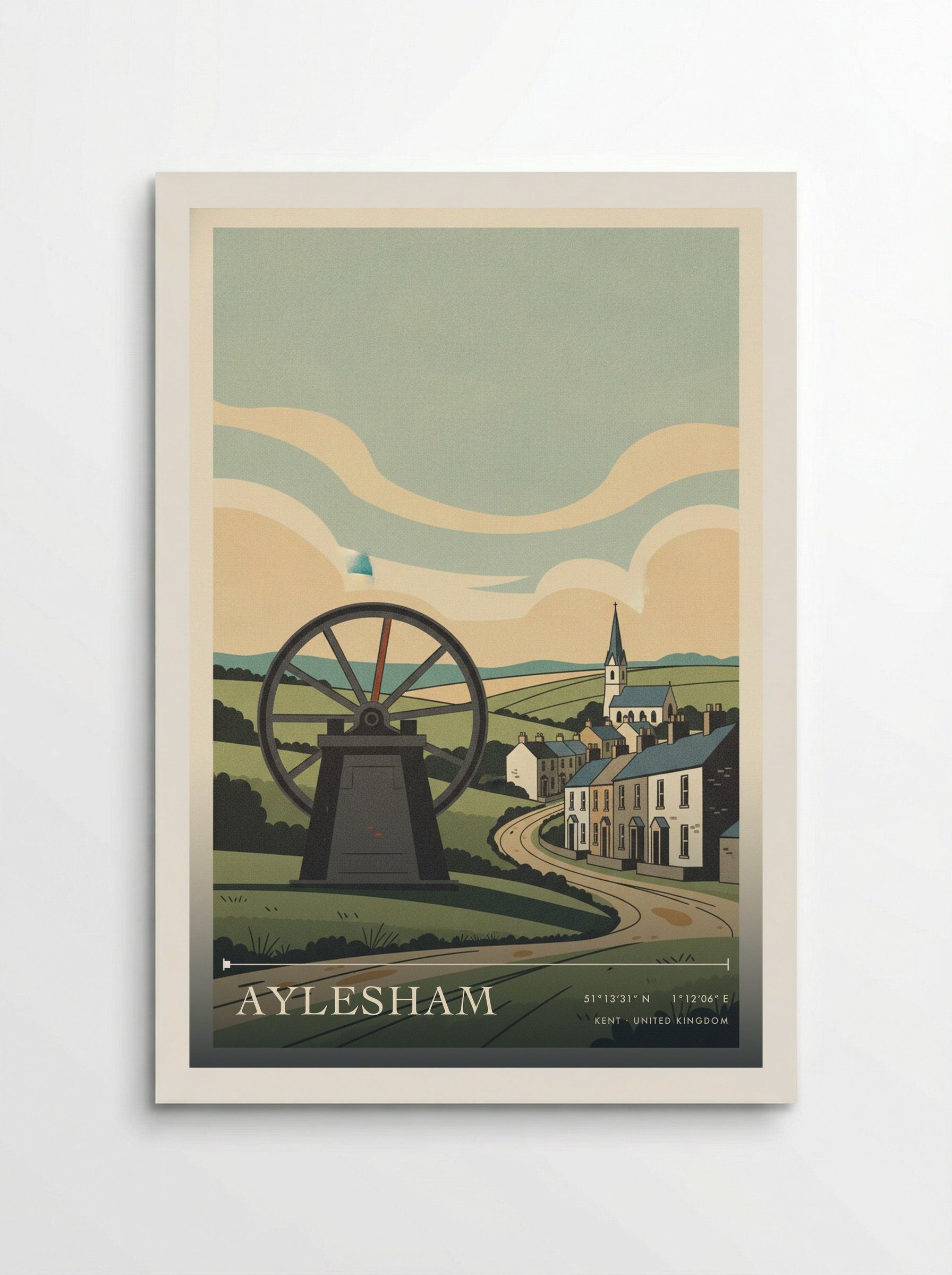 Aylesham Kent United Kingdom Travel Poster - Poster