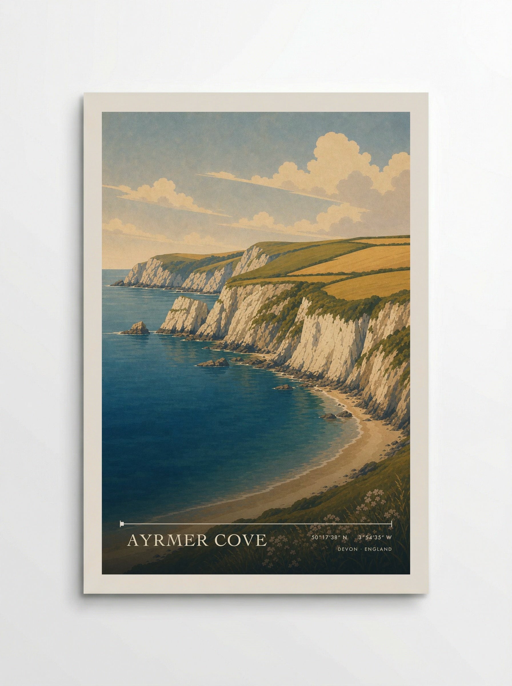 Ayrmer Cove Devon England Travel Poster - Poster