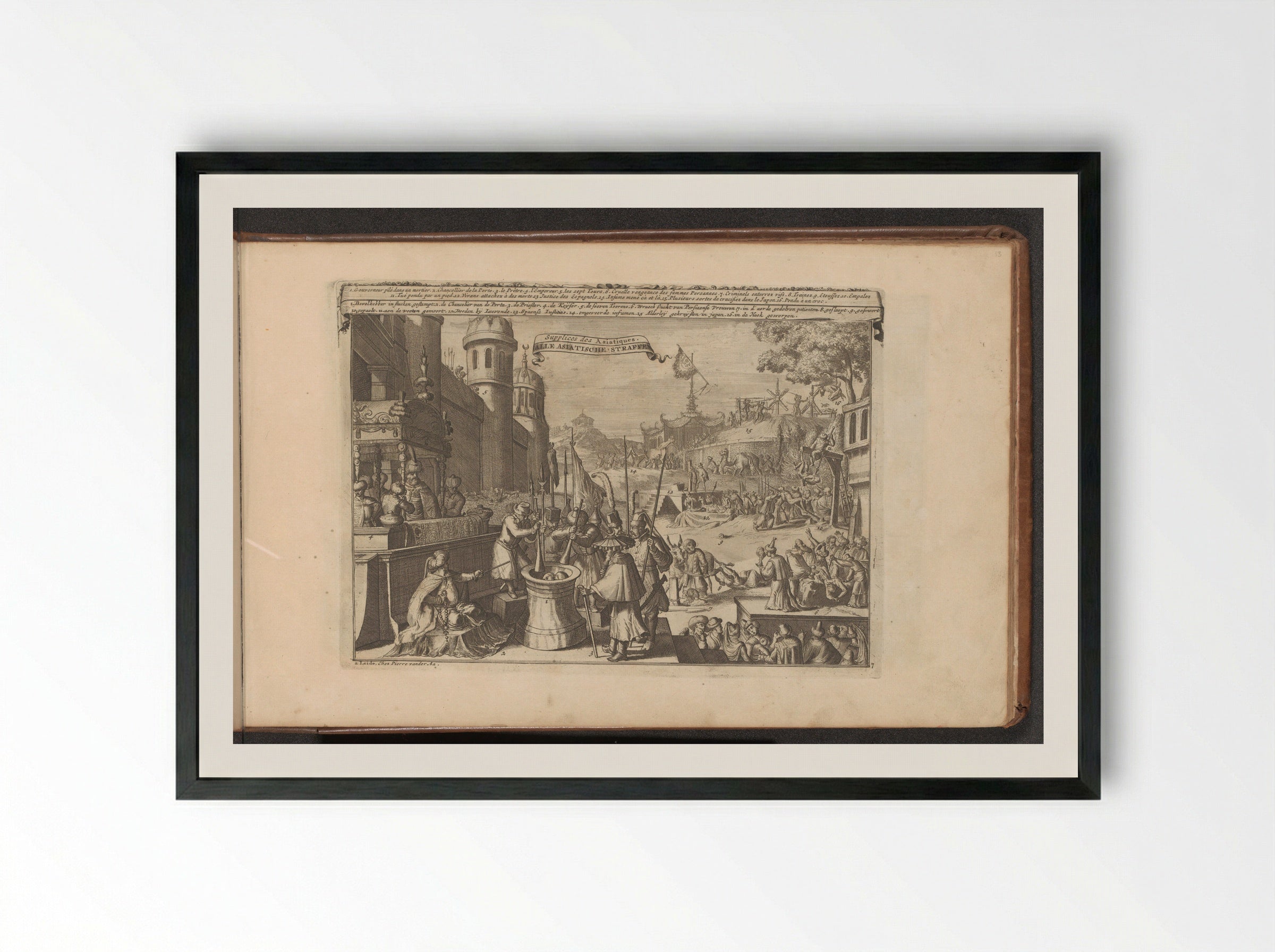 Aziatische straffen - Romeyn de Hooghe - Framed Print Black