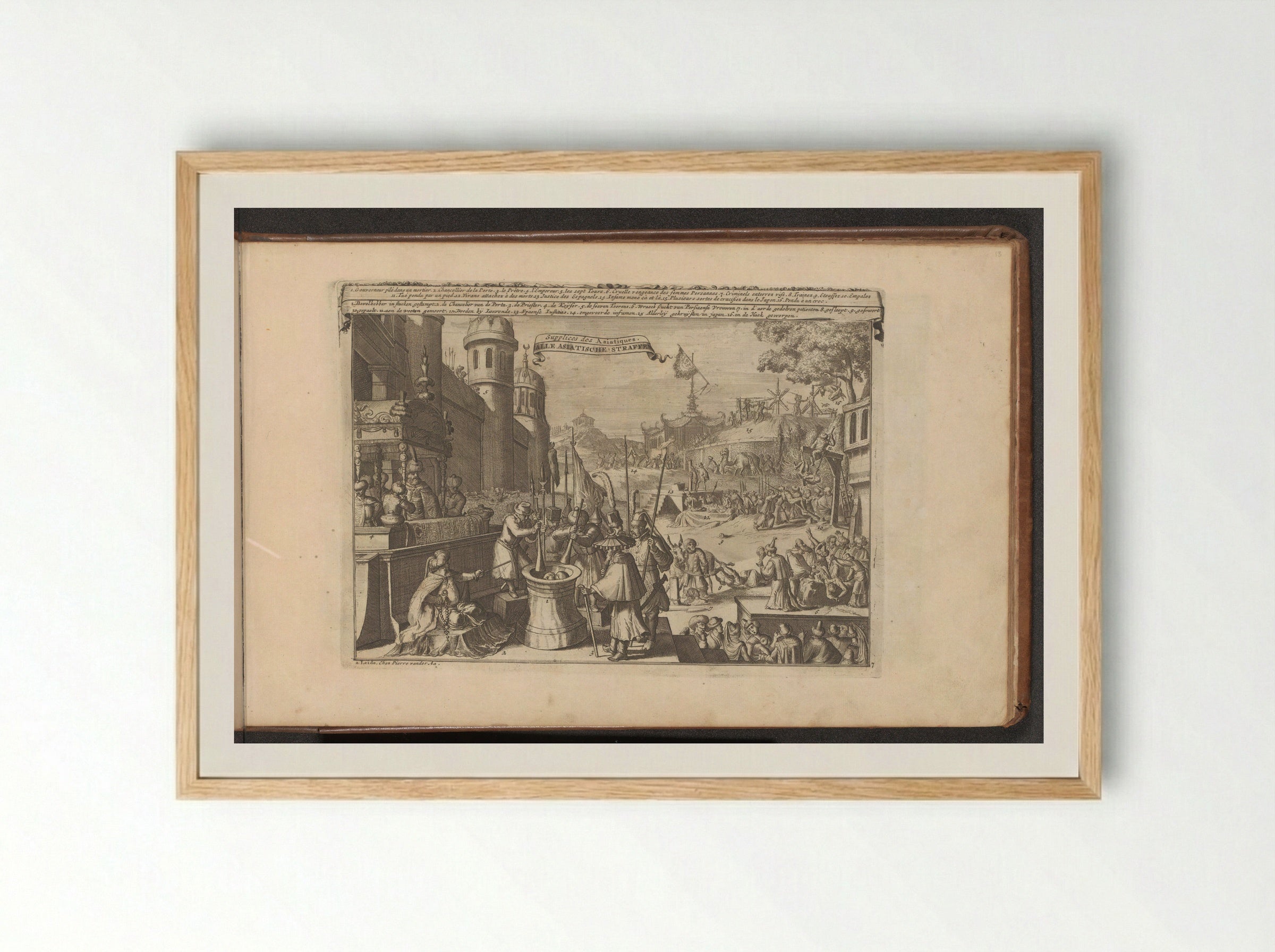 Aziatische straffen - Romeyn de Hooghe - Framed Print Wood