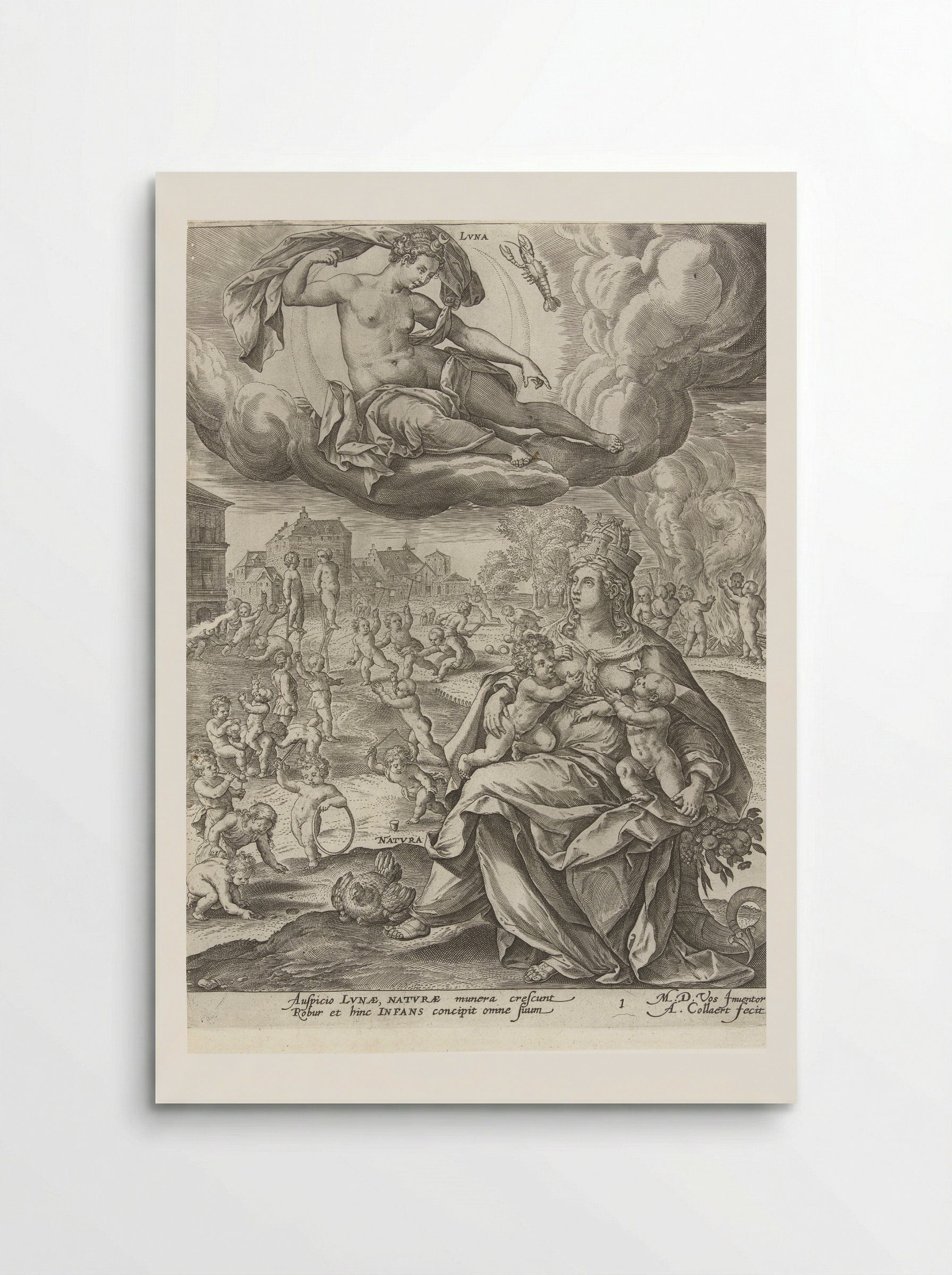 Babytijd onder invloed van de maan - Gerard de Jode - Poster