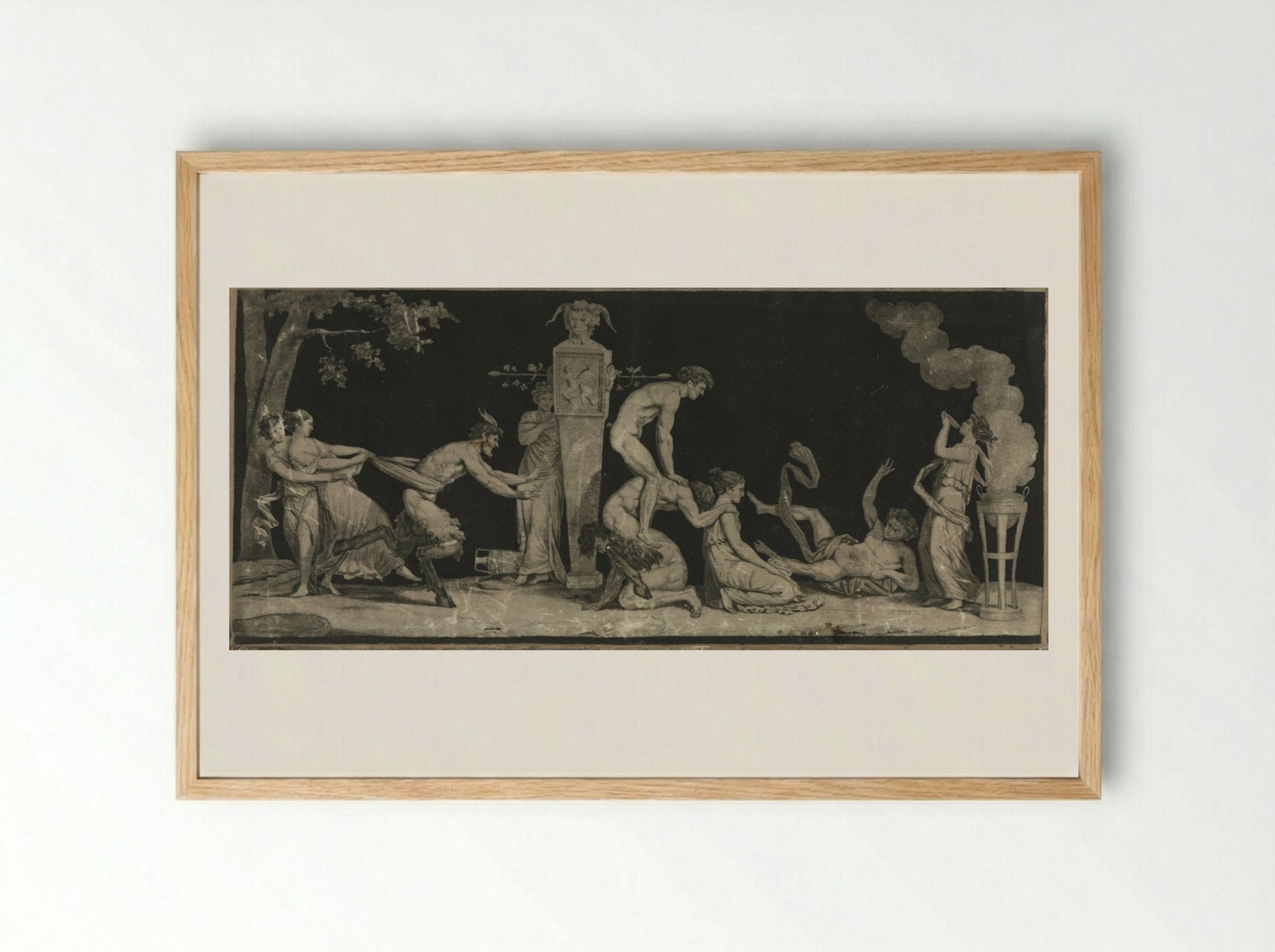 Bacchanal, the Game of Leap Frog - Laurent Guyot - Framed Print Wood