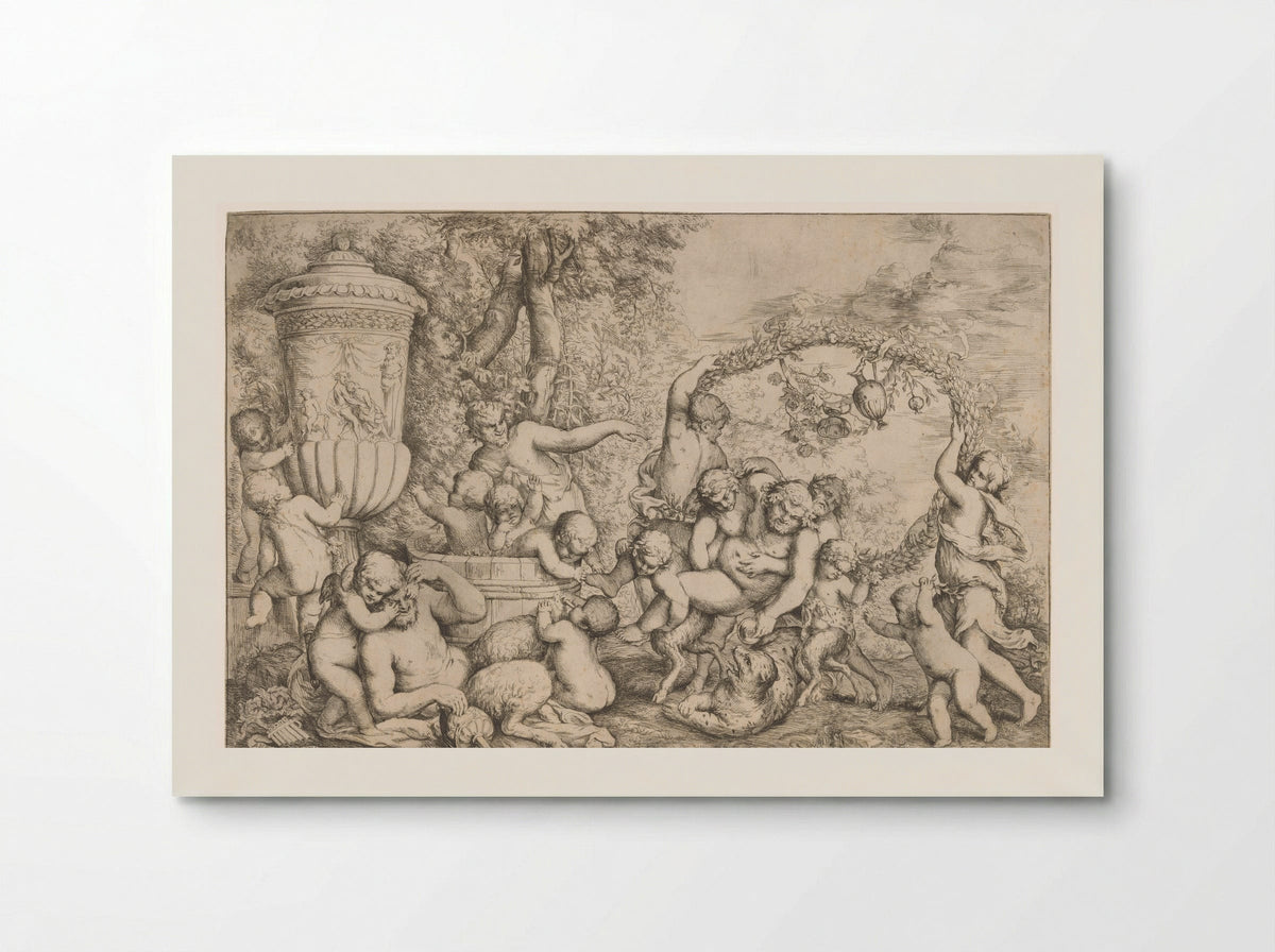 Bacchanal with Silenus - Giovanni Andrea Podestà - Poster