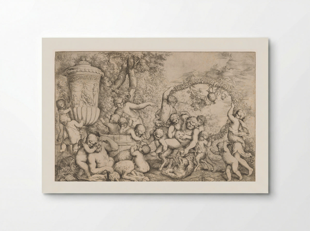 Bacchanal with Silenus - Giovanni Andrea Podestà - Poster