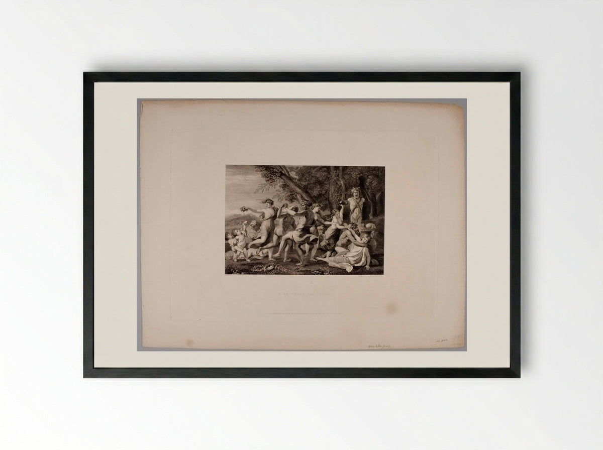 Bacchanalian Scene - George Thomas Doo - Framed Print Black