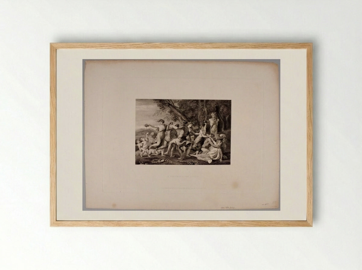 Bacchanalian Scene - George Thomas Doo - Framed Print Wood