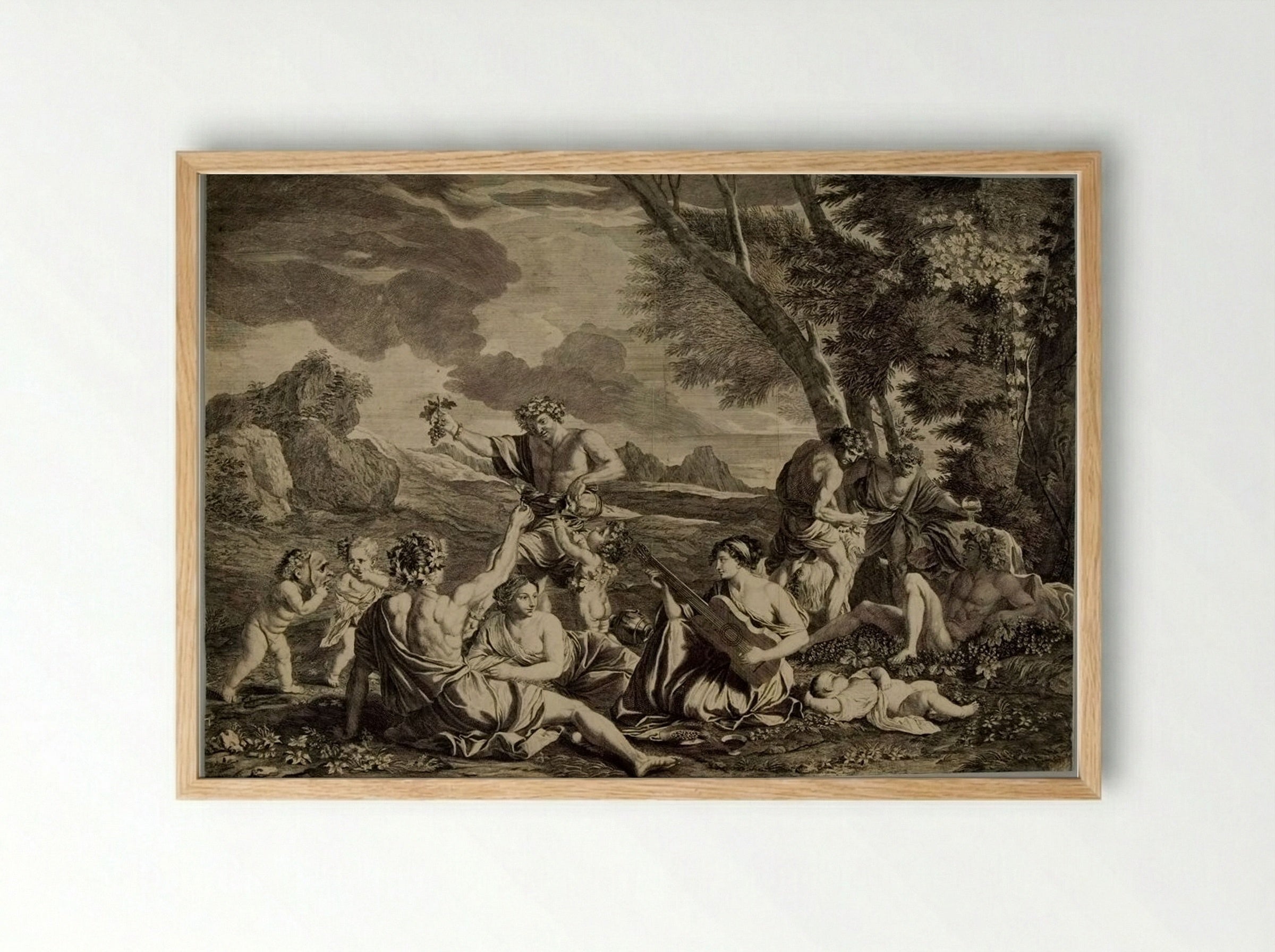 Bacchanalians - Frans Ertinger - Framed Print Wood