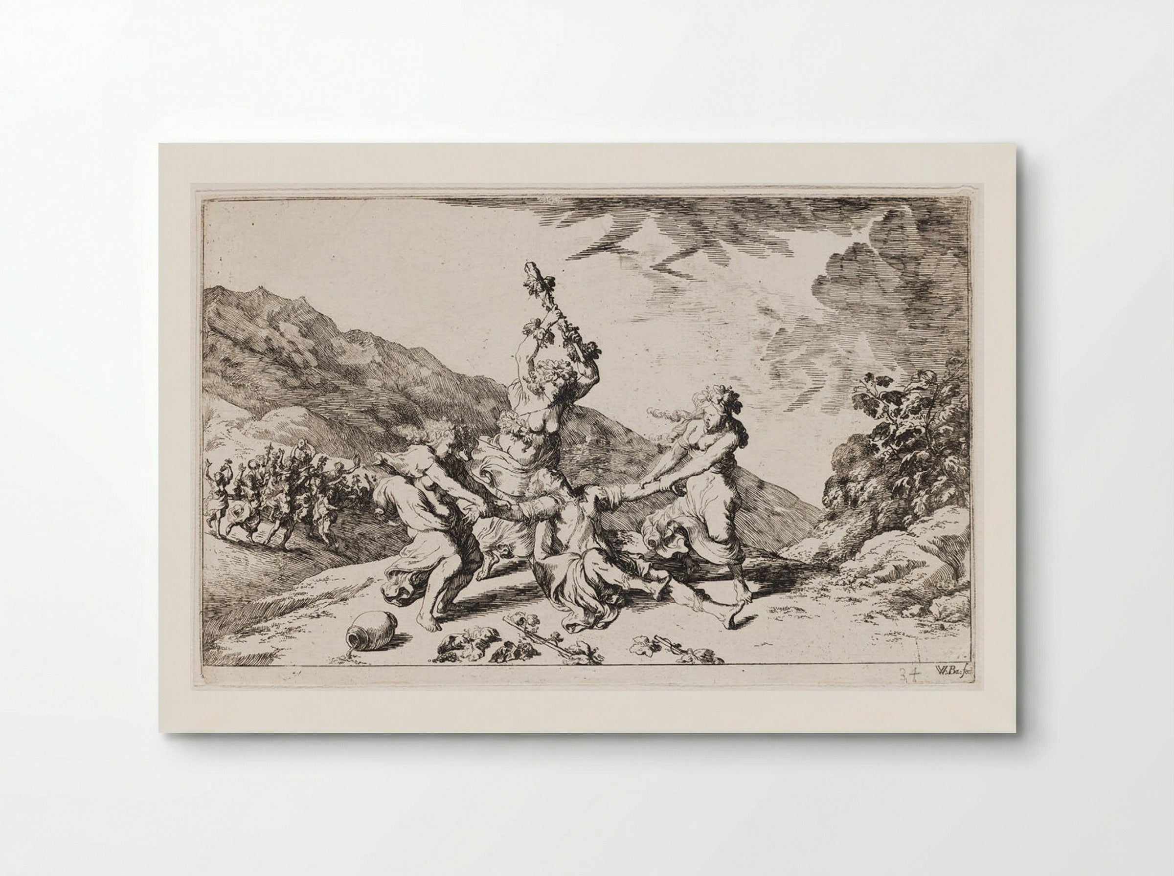 Bacchantes Tear Pentheus Limb from Limb - Johann Wilhelm Baur - Poster