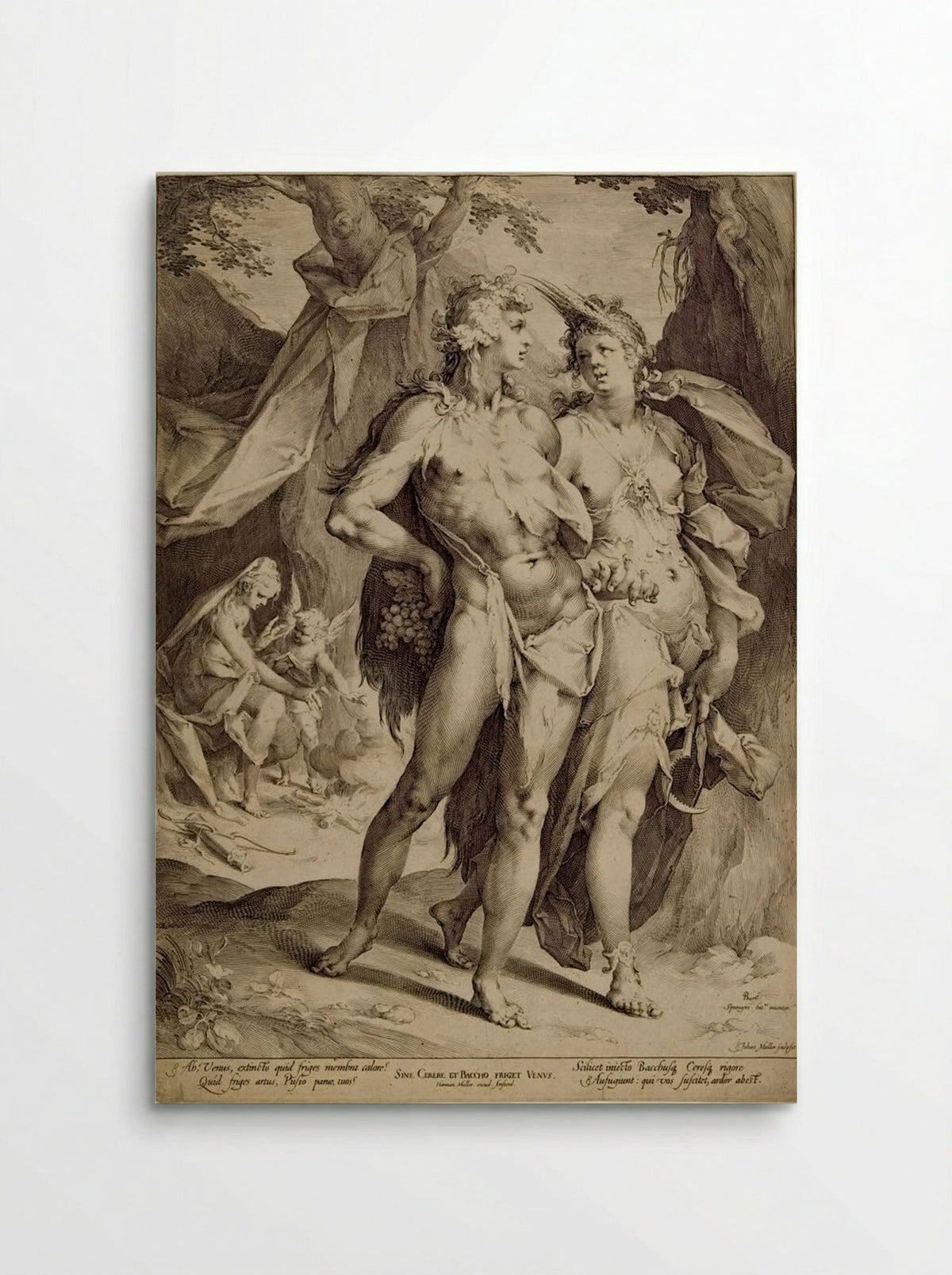 Bacchus, Ceres, and Venus - Jan Harmensz. Muller - Poster