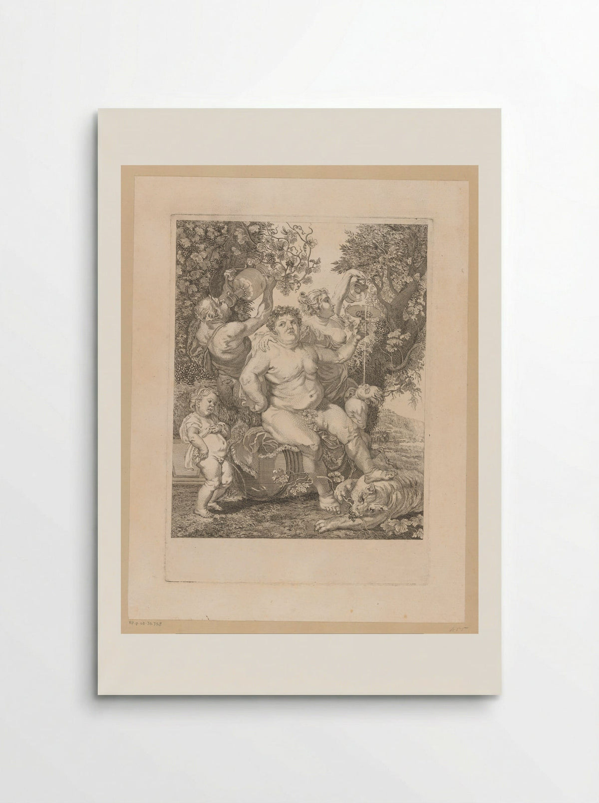 Bacchus on a Wine Barrel - Pietro Peiroleri - Poster