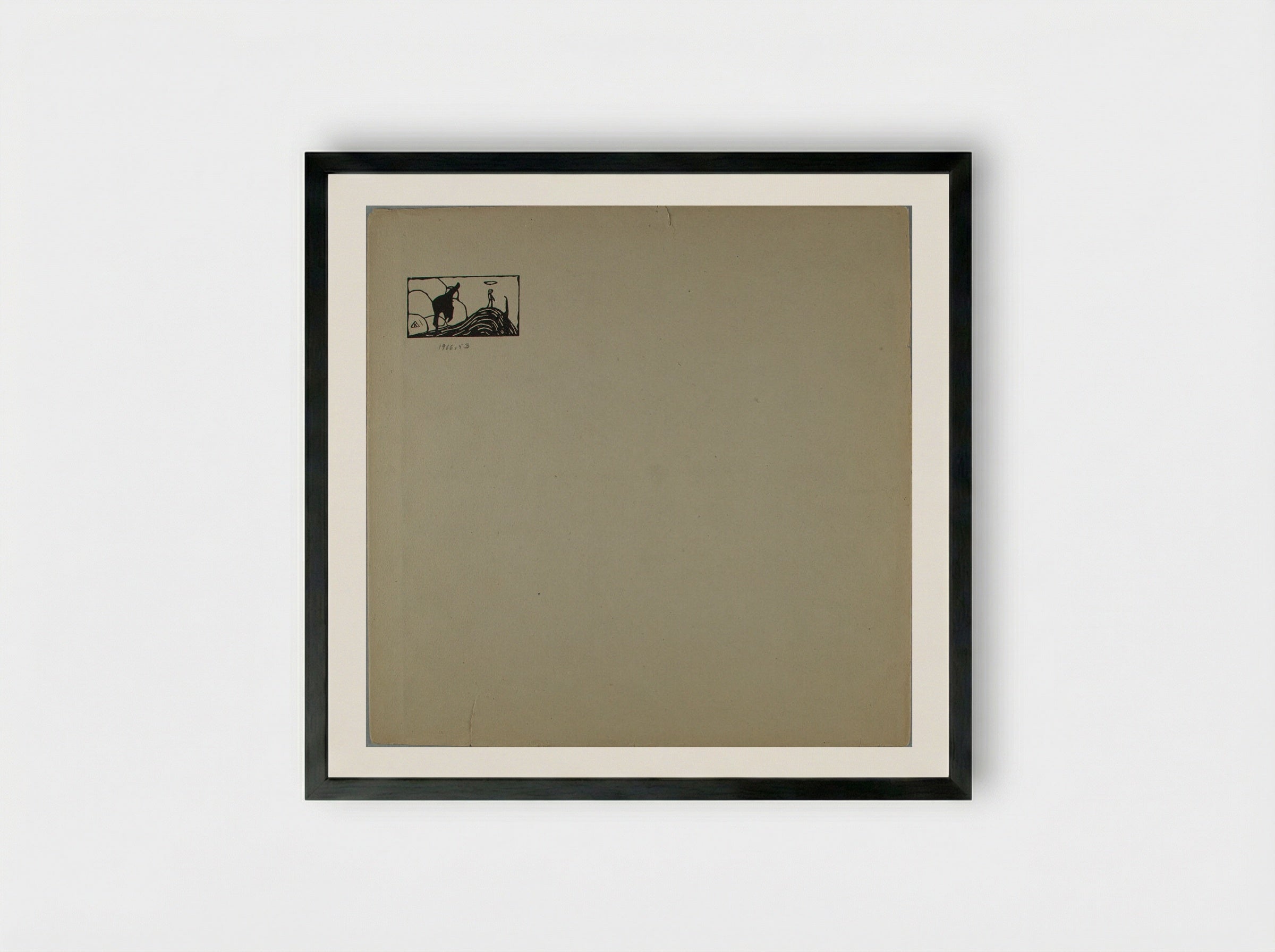 Back cover of the portfolio Xylographies - Wassily Kandinsky - Framed Print Black