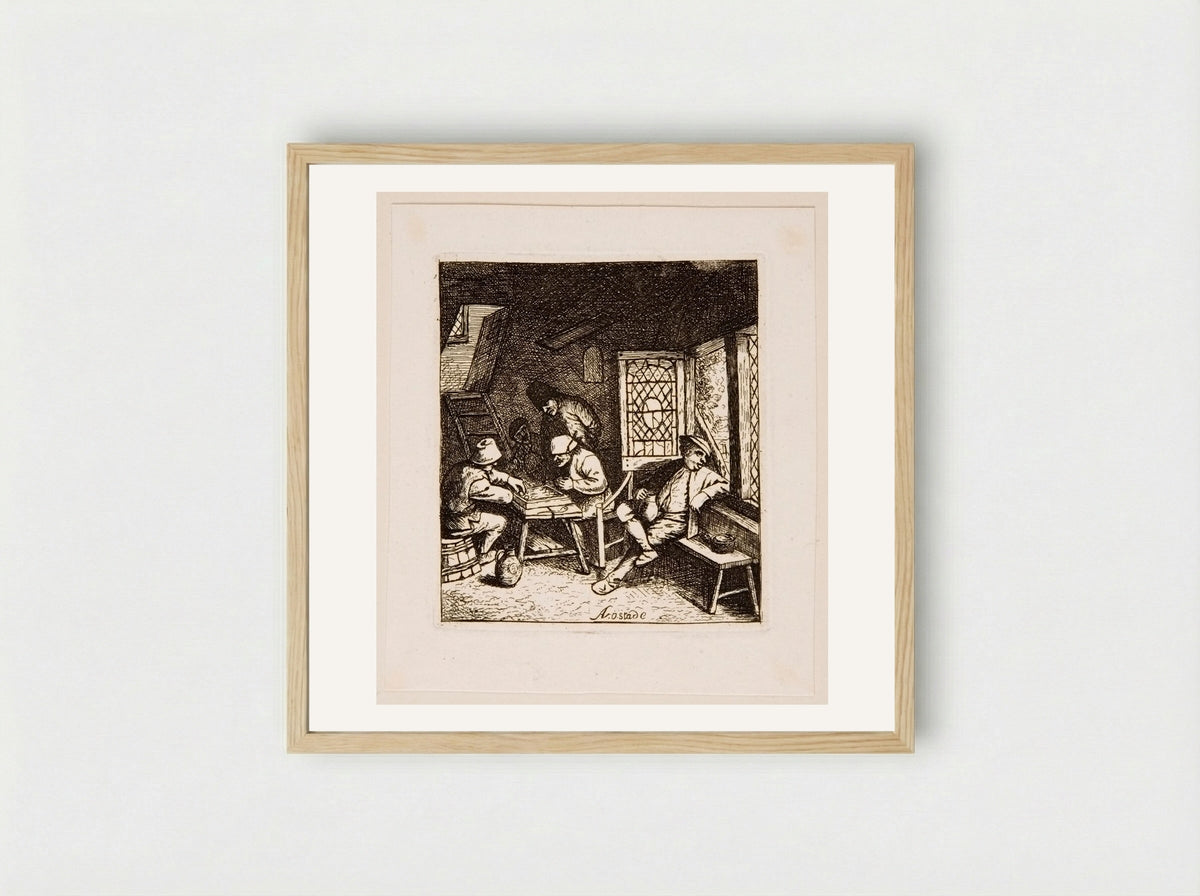 Backgammon Players - David Deuchar - Framed Print Wood