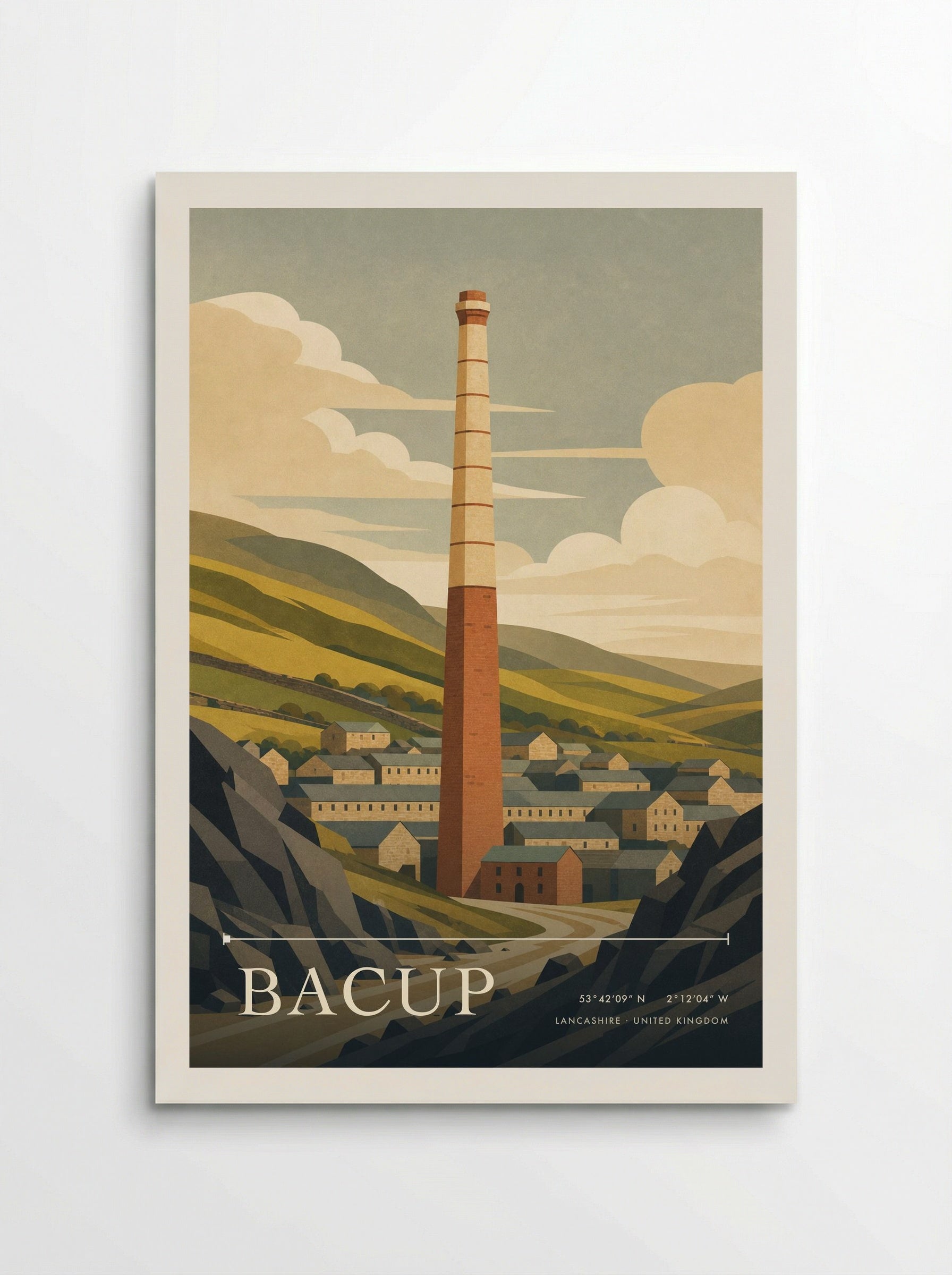 Bacup Lancashire United Kingdom Travel Poster - Poster